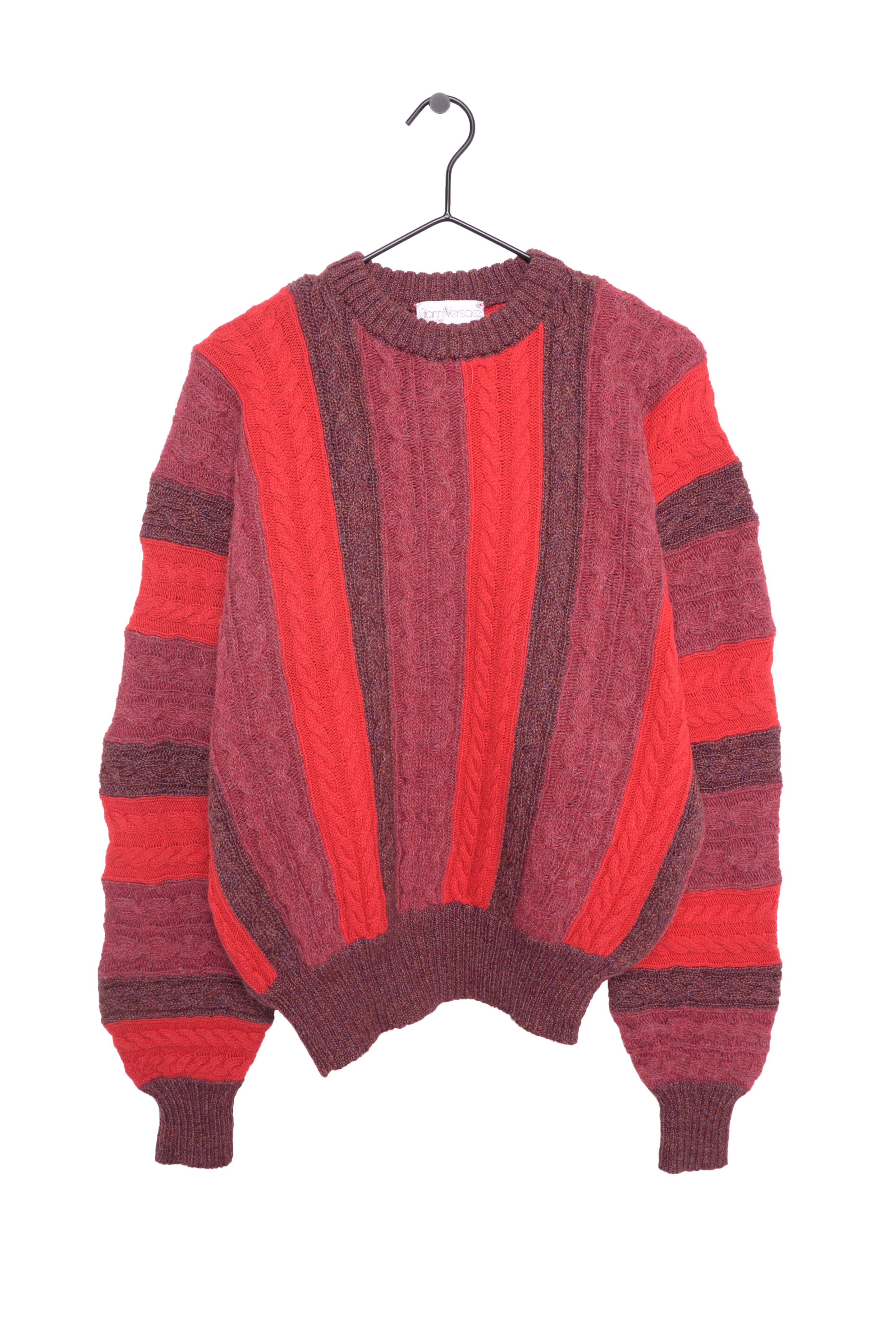 Versace Italian Cable Knit Sweater Free Shipping - The Vintage Twin