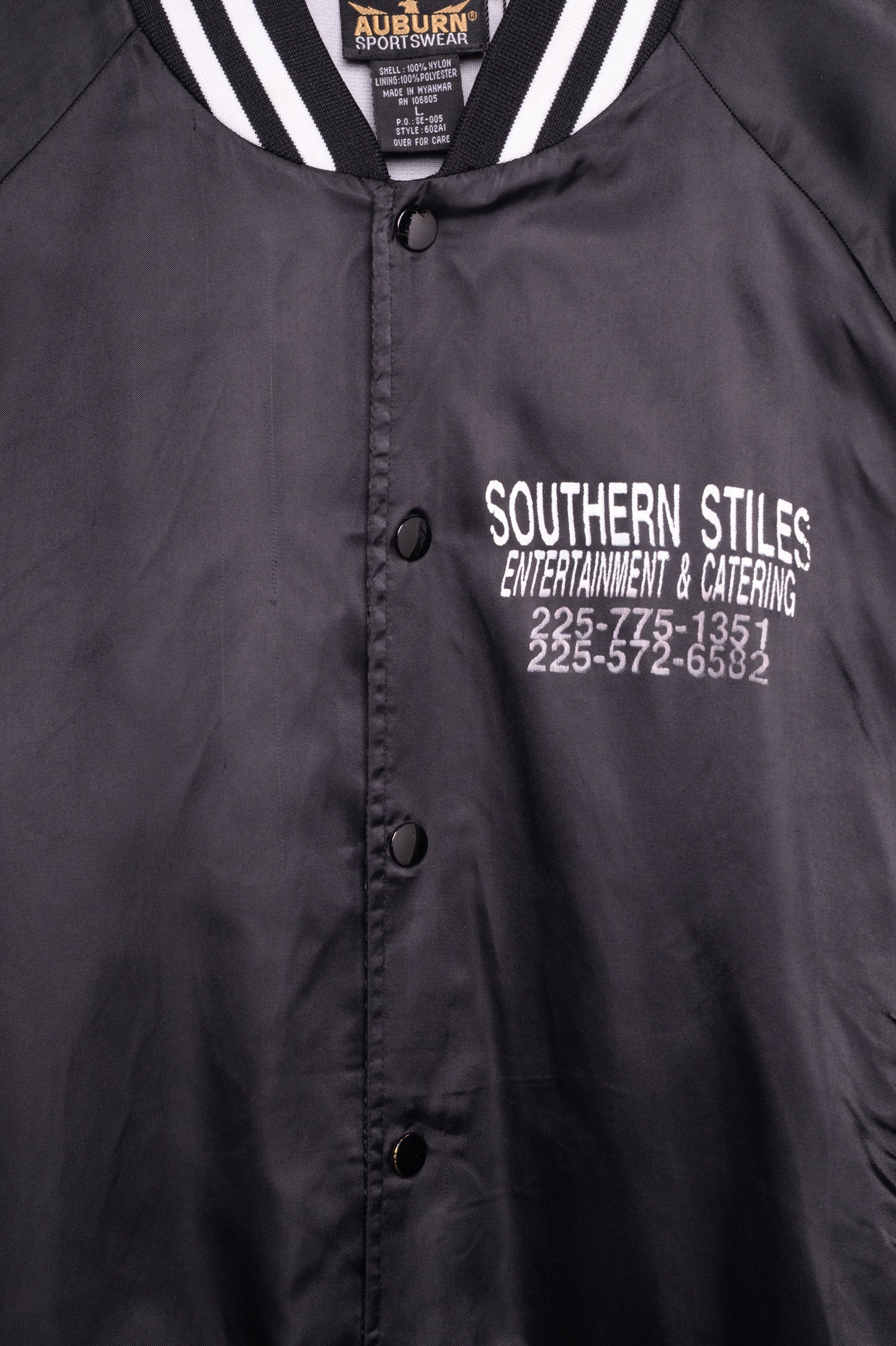 Souther Stiles Satin Bomber Jacket