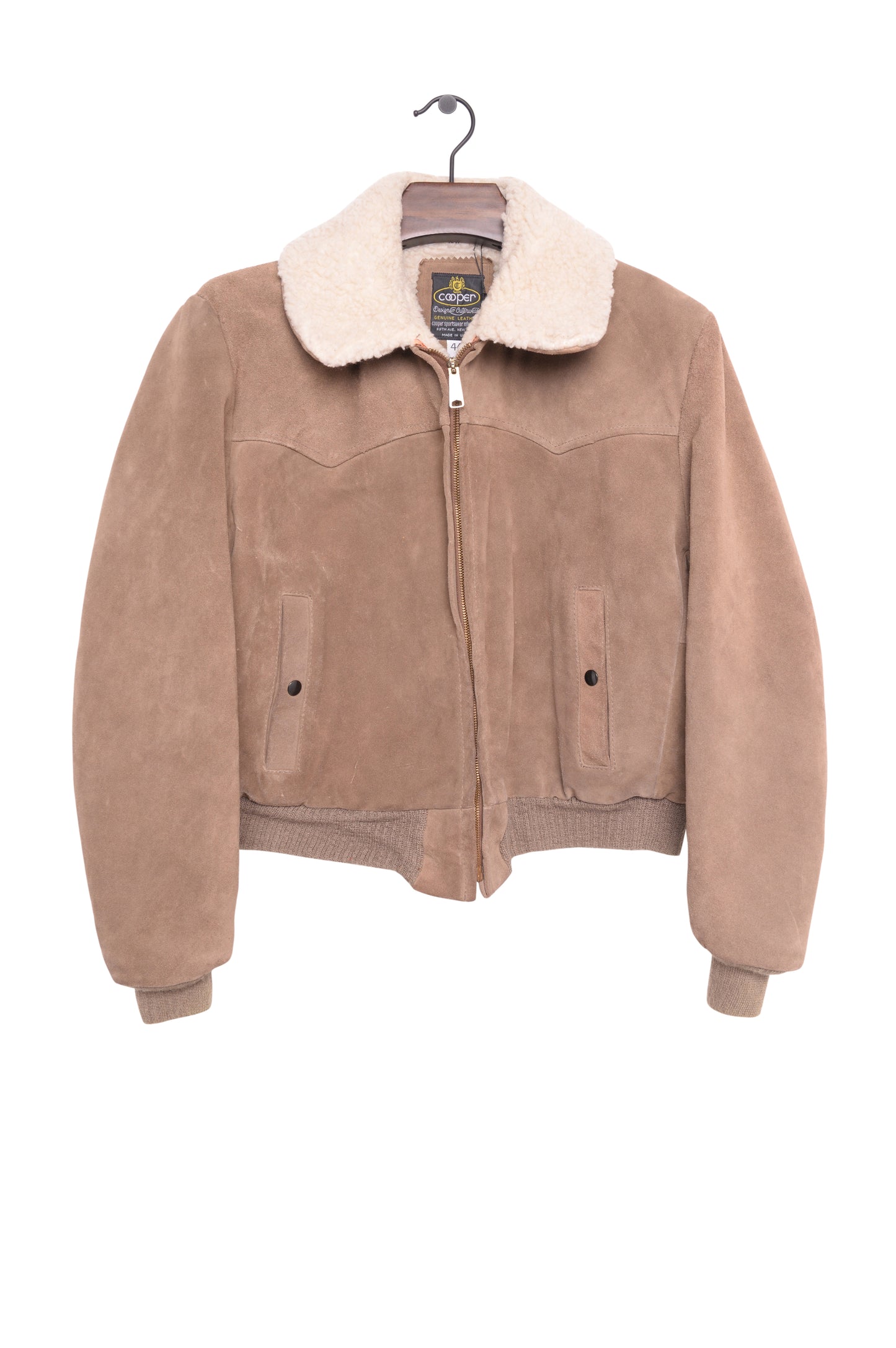 1960s Shearling Leather Bomber USA