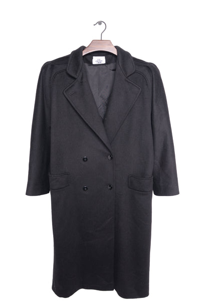 80’s Wool High Neck Double Breasted Coat 1980s Double Breasted Wool Coat USA Free Shipping - The Vintage Twin