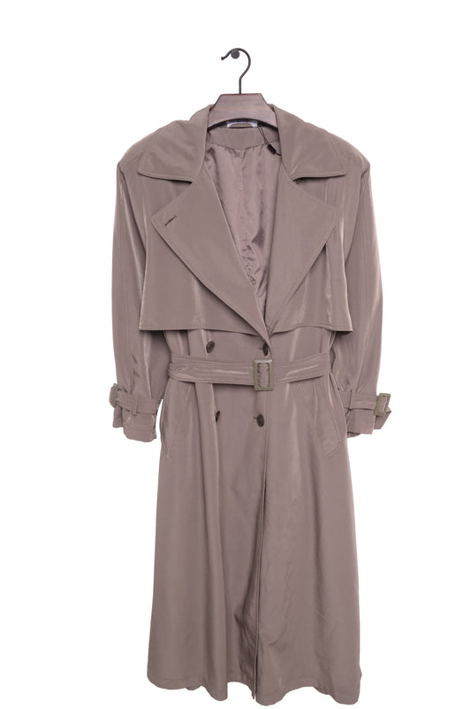 Shiny Belted Trench Coat