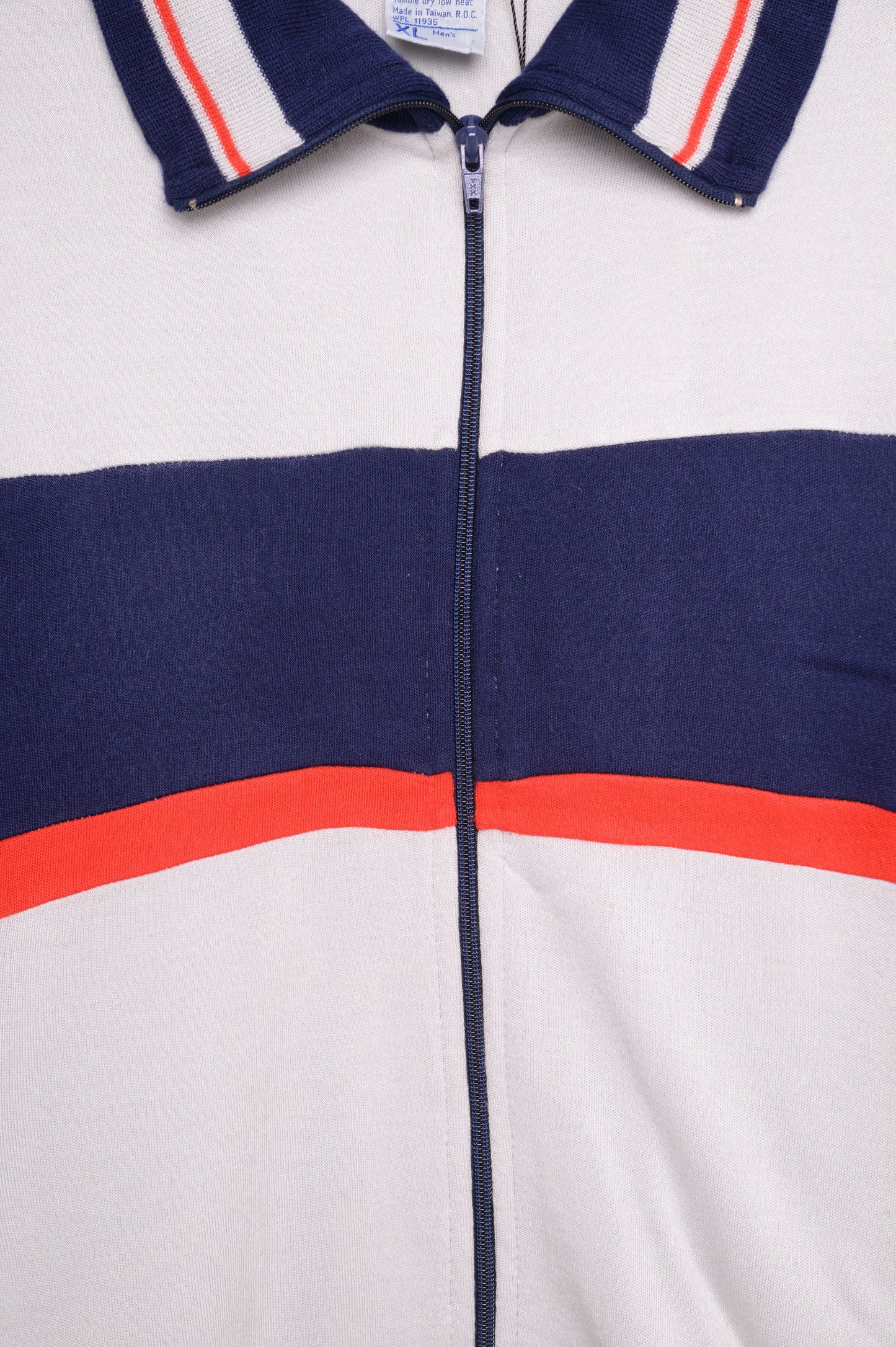 1980s Soft Zip-Up Colorblock Sweatshirt