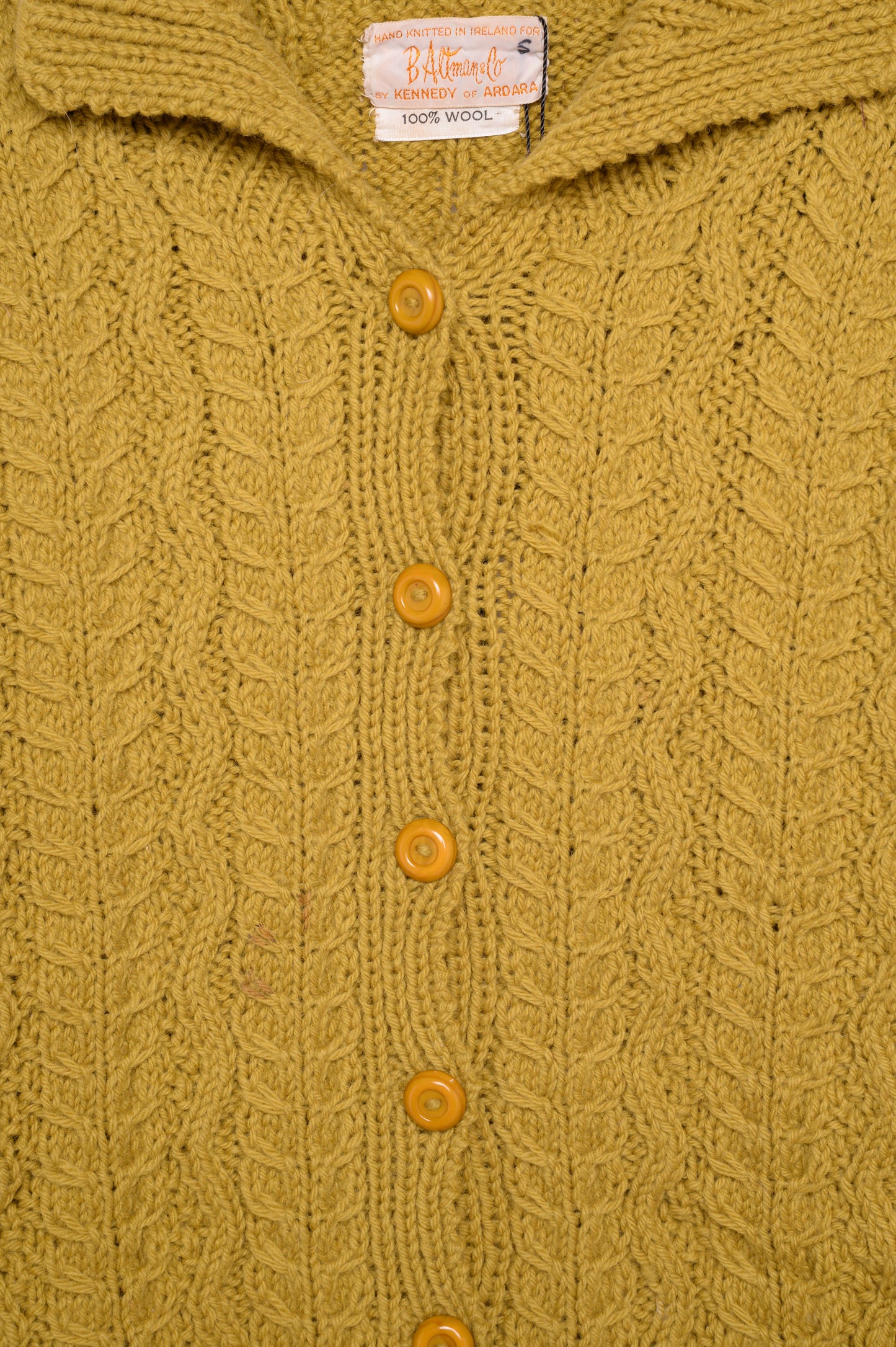 1960s Hand Knit Wool Cardigan