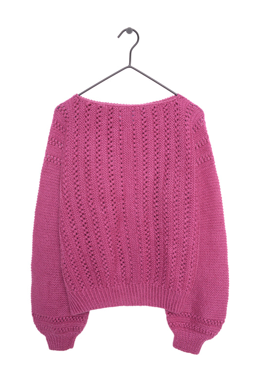 Hand Knit Wide Neck Sweater