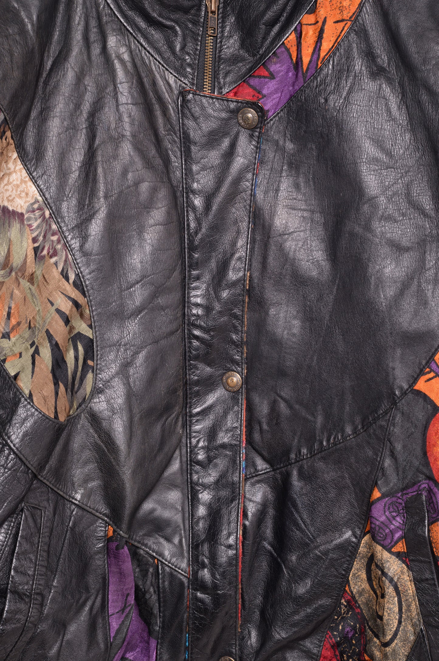 1980s Patchwork Leather bomber