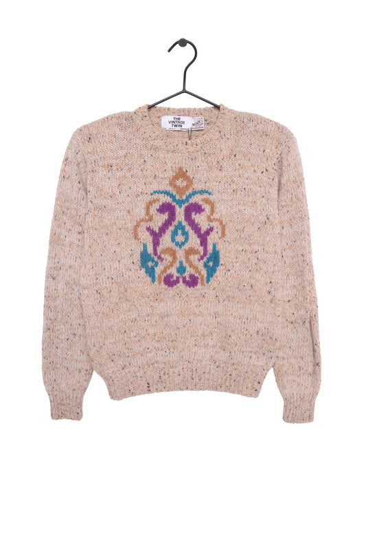 1990s Marled Flourish Sweater
