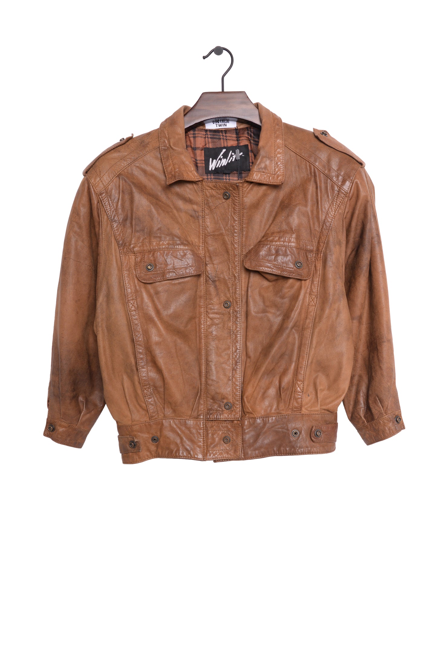 1980s Faded Leather Moto Jacket