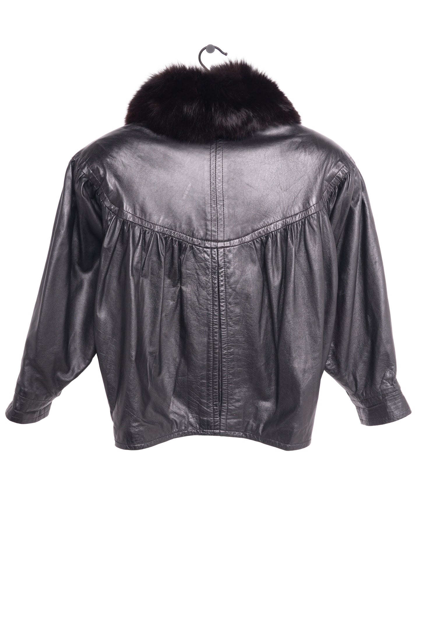 Fox Collar Leather Jaacket