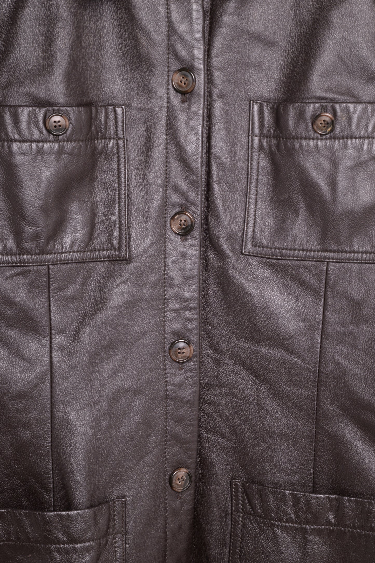 Y2K Brown Leather Jacket
