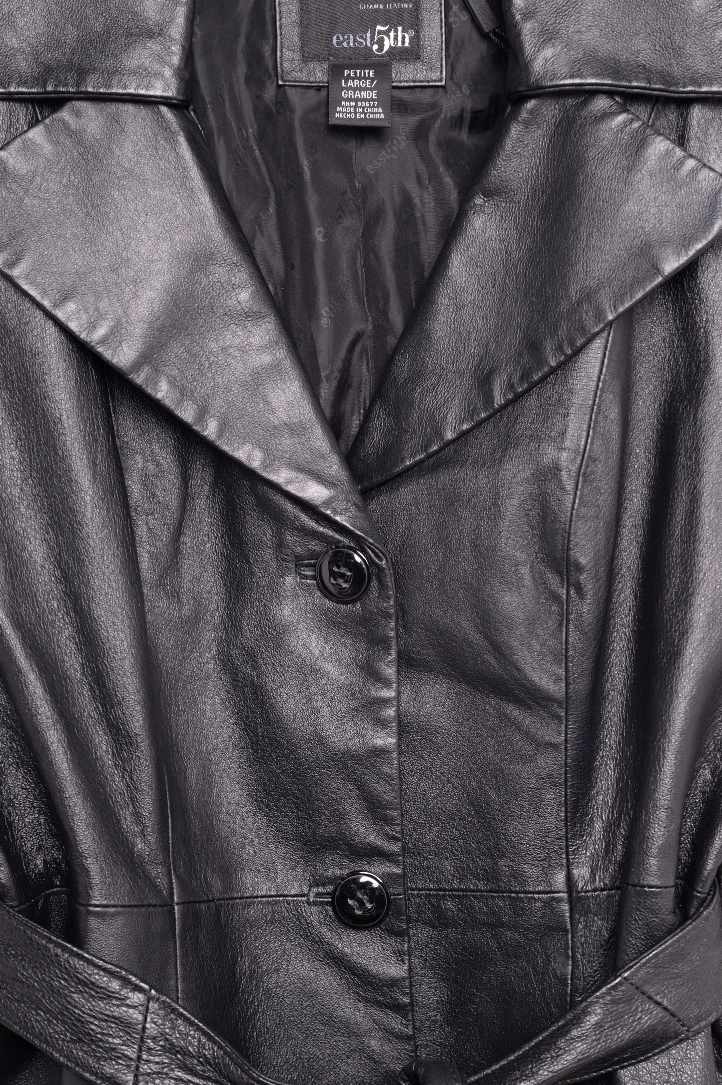 Y2K Belted Leather Jacket