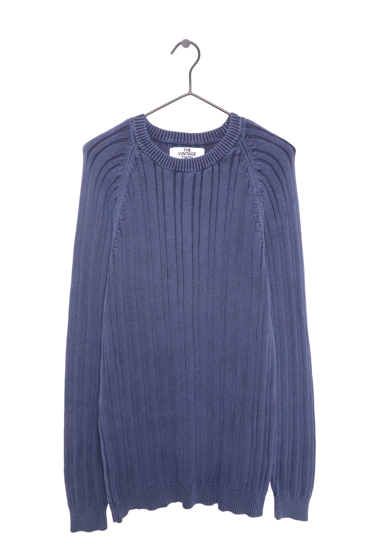 Navy Blue Ribbed Sweater Ribbed Navy Sweater Free Shipping - The Vintage Twin