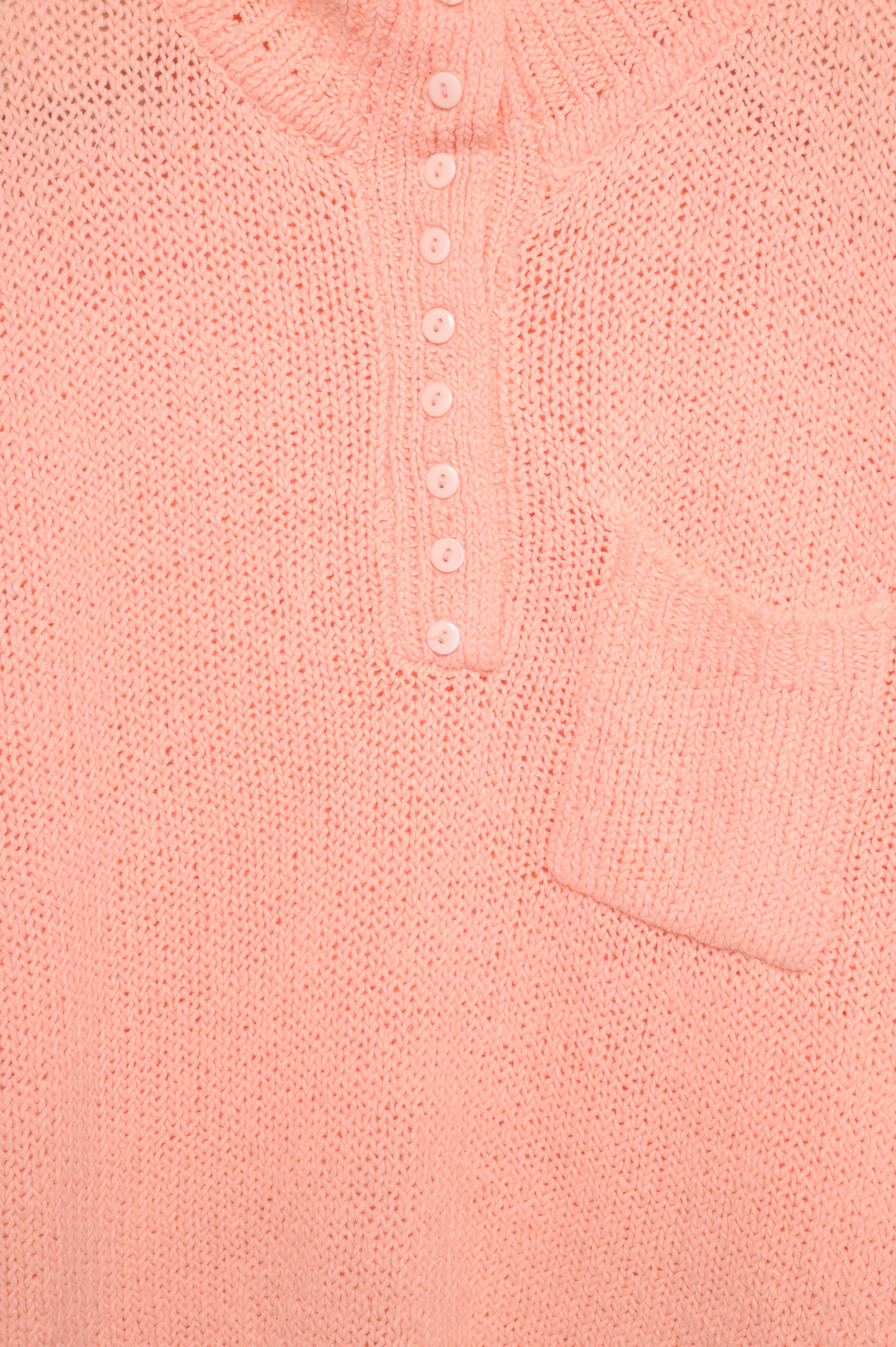 1990s Peach Button Sweater