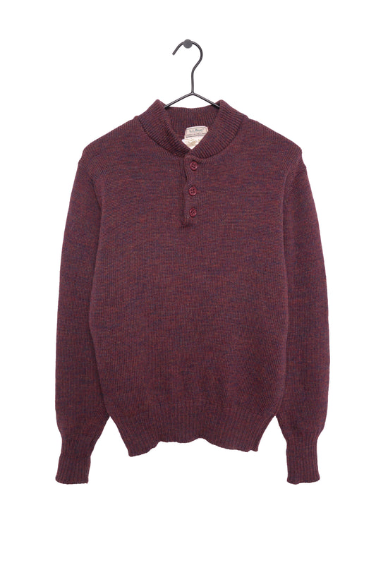1980s Marled Burgundy Wool Sweater