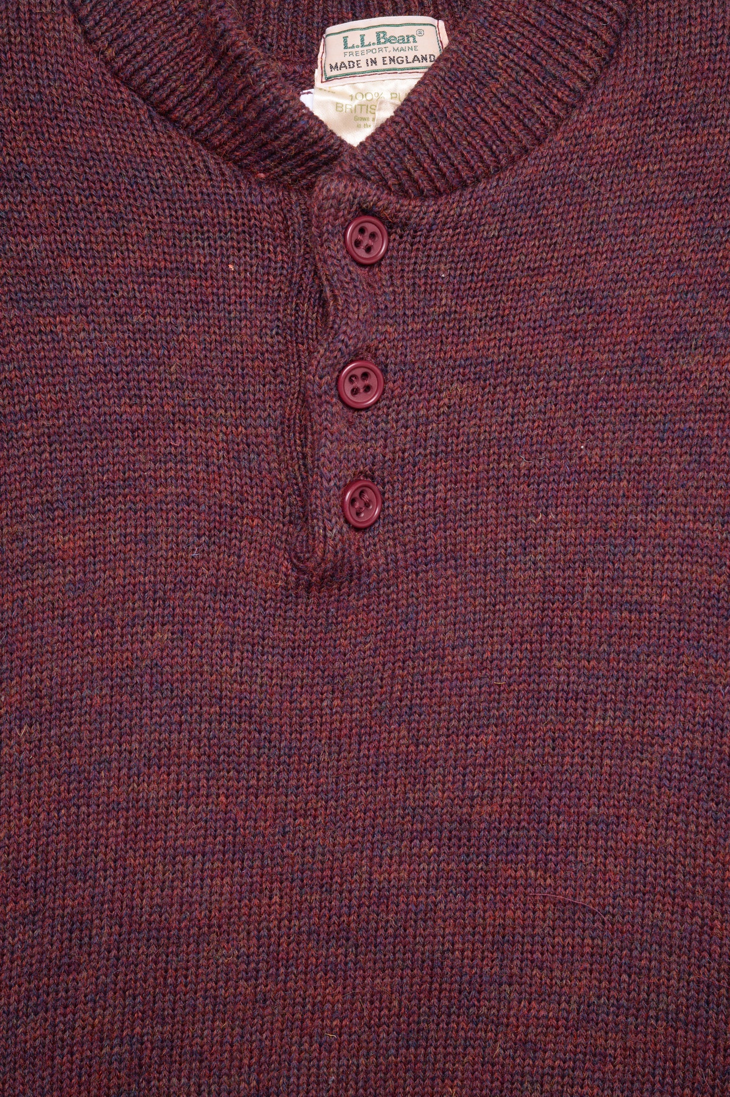1980s Marled Burgundy Wool Sweater