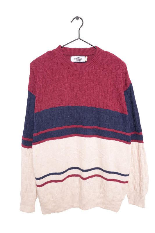 Striped Cable Knit Sweater USA
