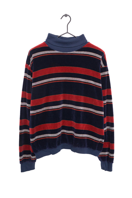 Striped Velour Sweatshirt