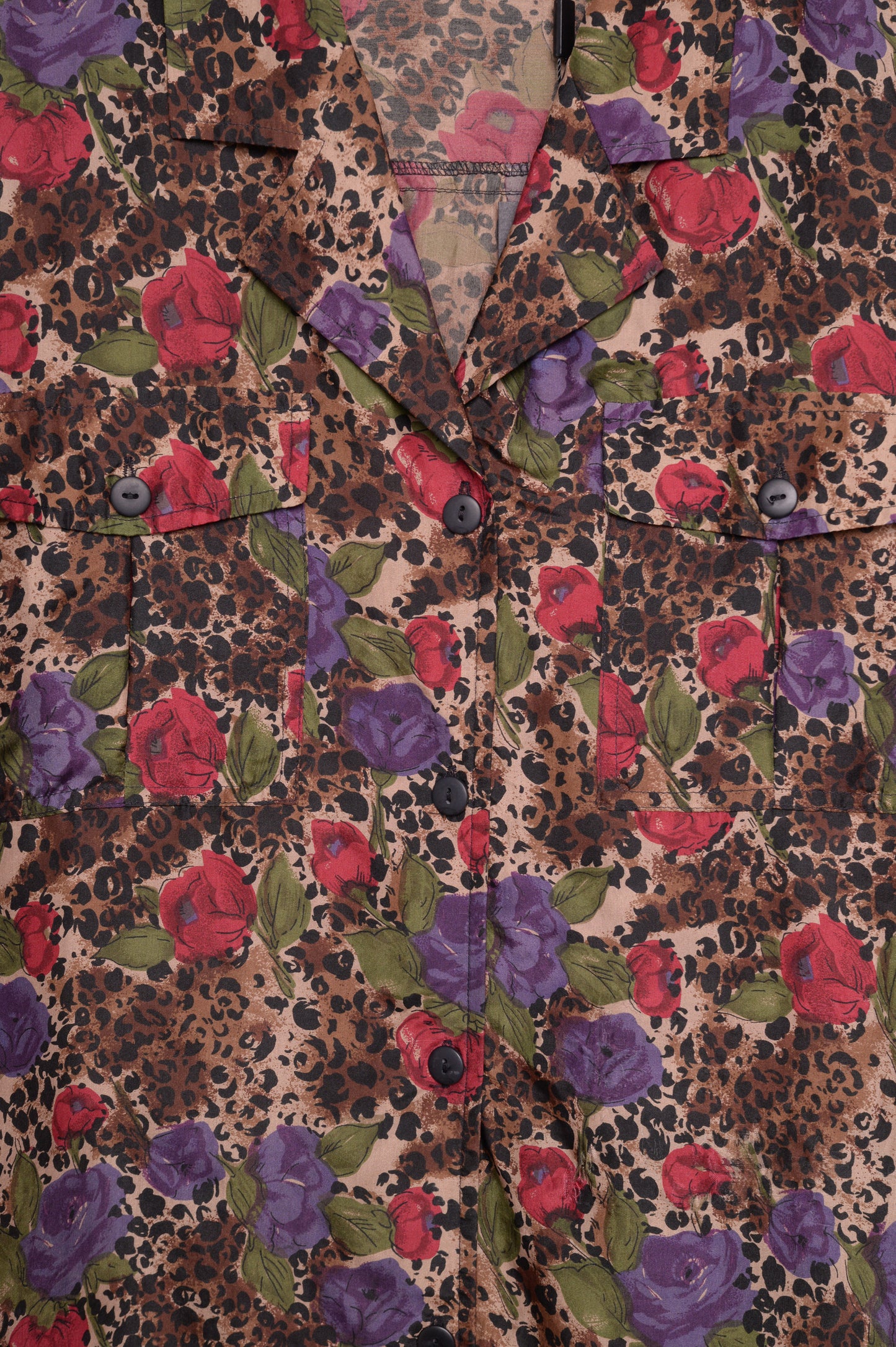 Leopard Floral Silk Top