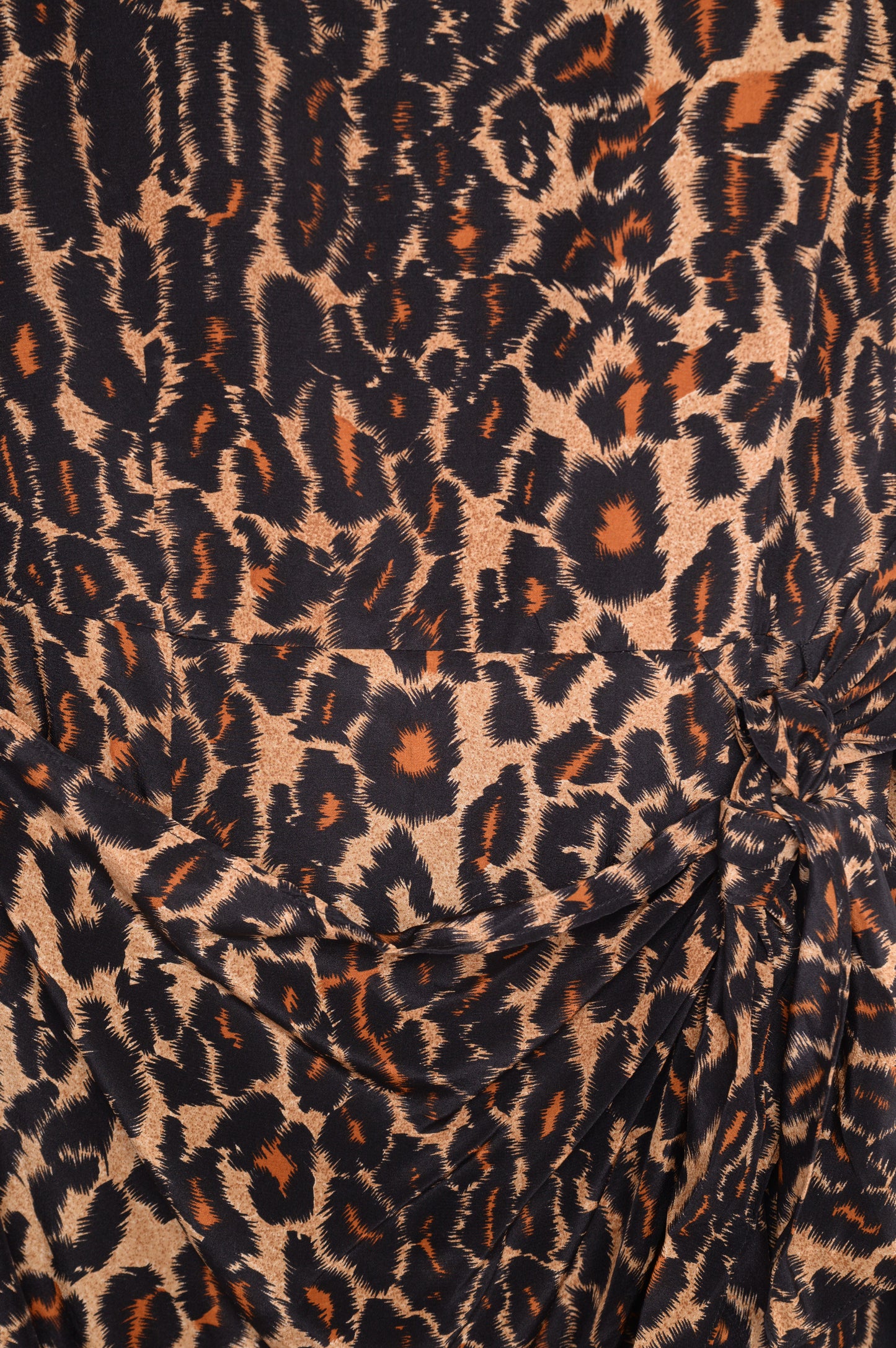 1990s Silk Leopard Midi Dress