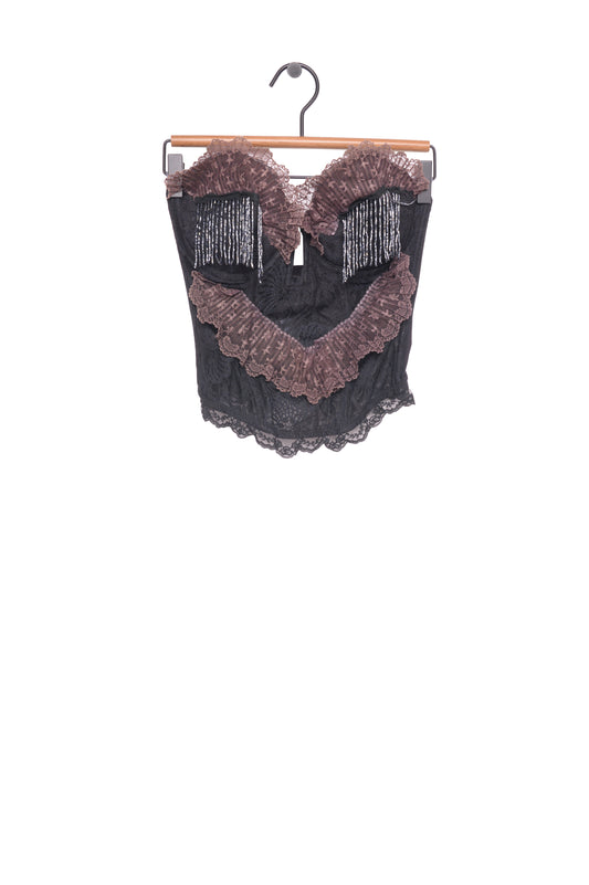 Beaded Lace Corset Top