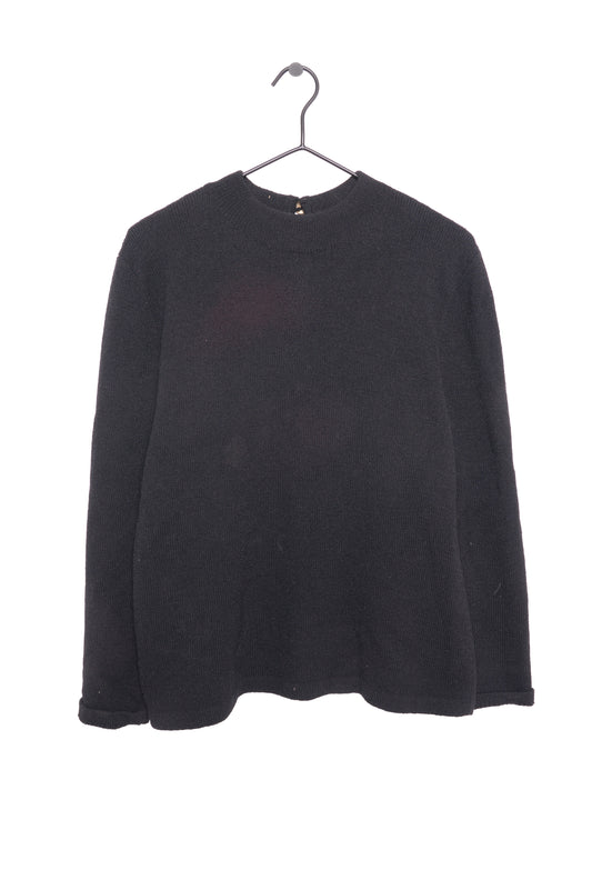 Gold Button Black Sweater