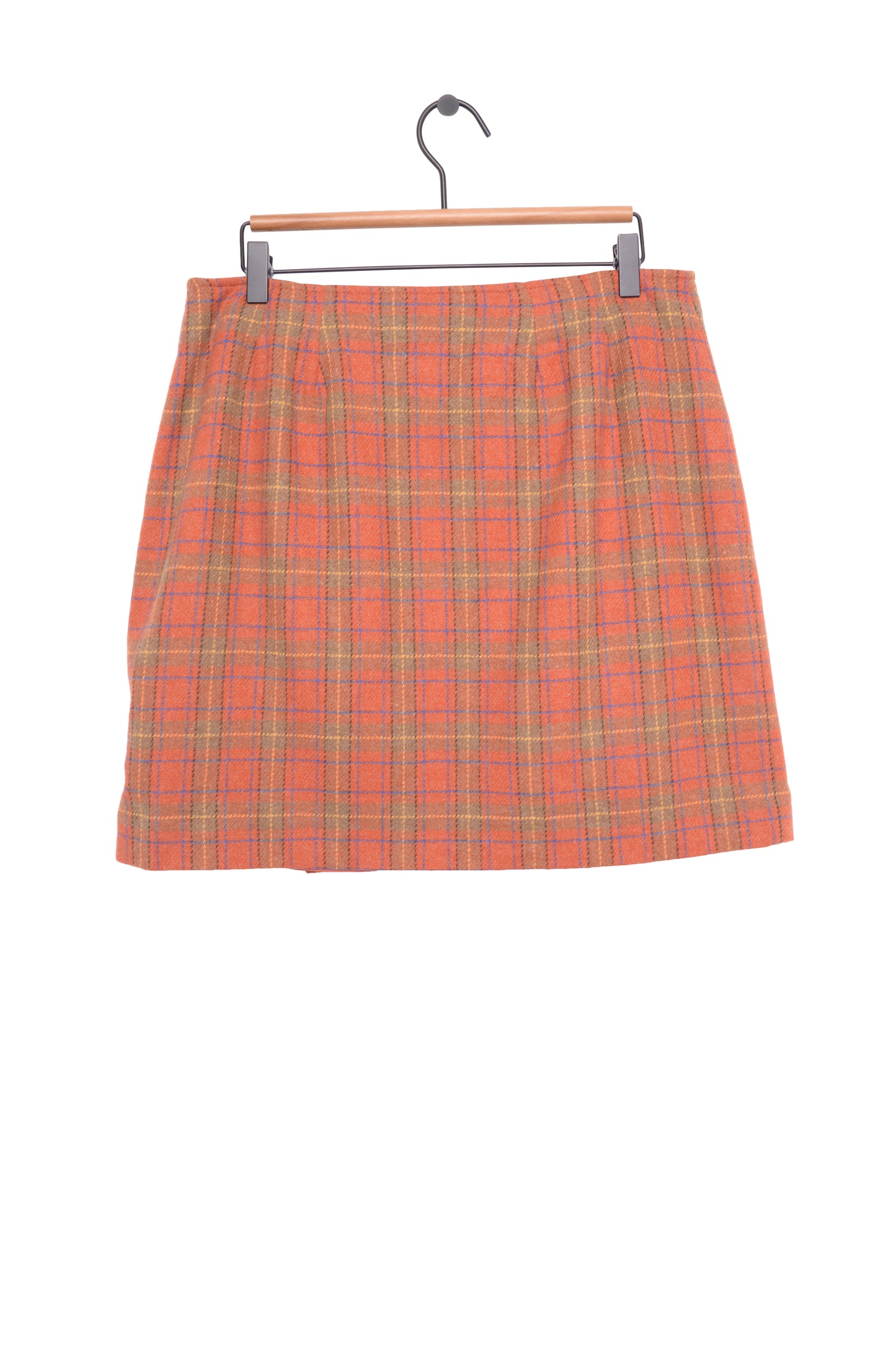 1990s Plaid Wool Mini Skirt