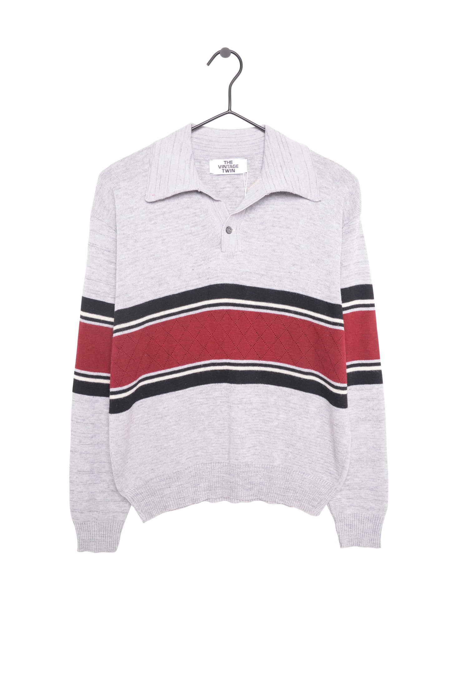 1970s Striped Collared Sweater