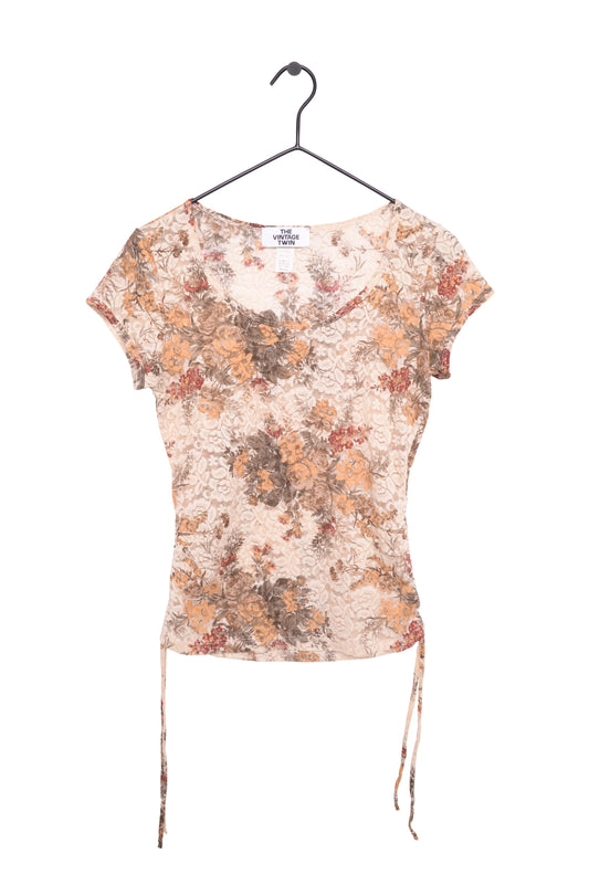 Y2K Lace Floral Top USA