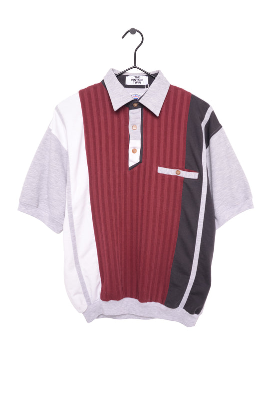 1980s Collared Colorblock Sweatshirt