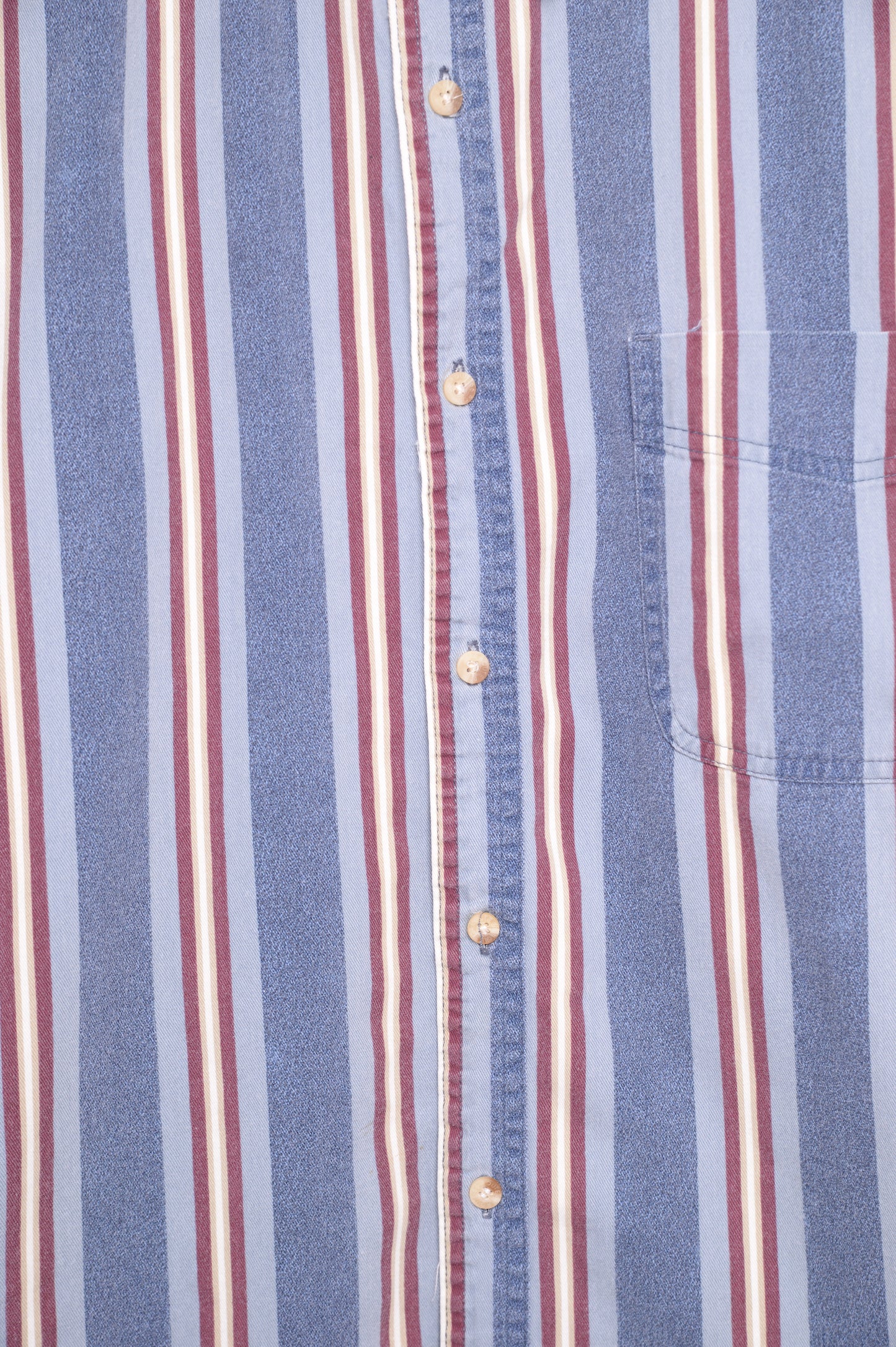 1990s Striped Denim Shirt