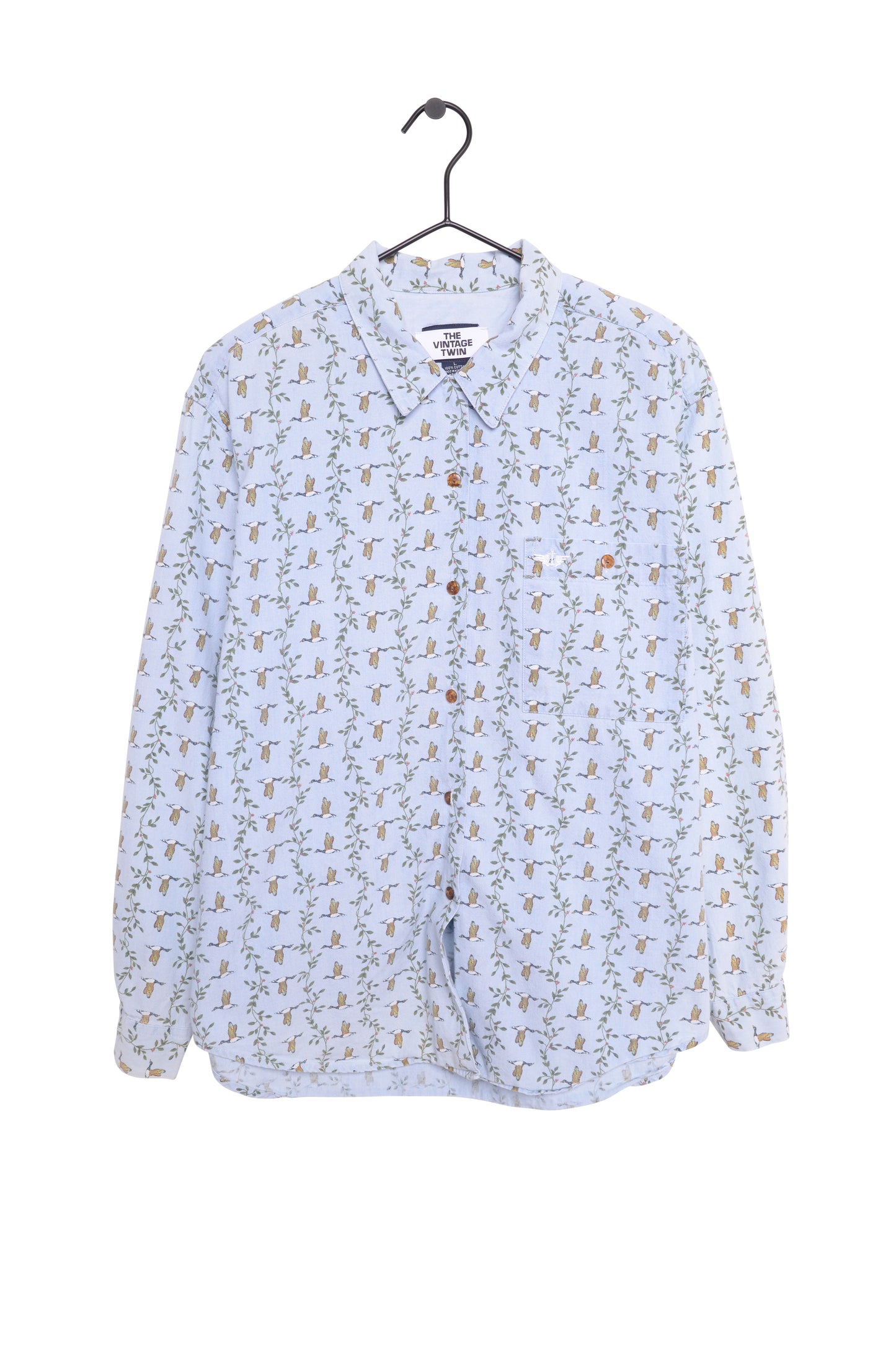 1990s Geese Print Button Down