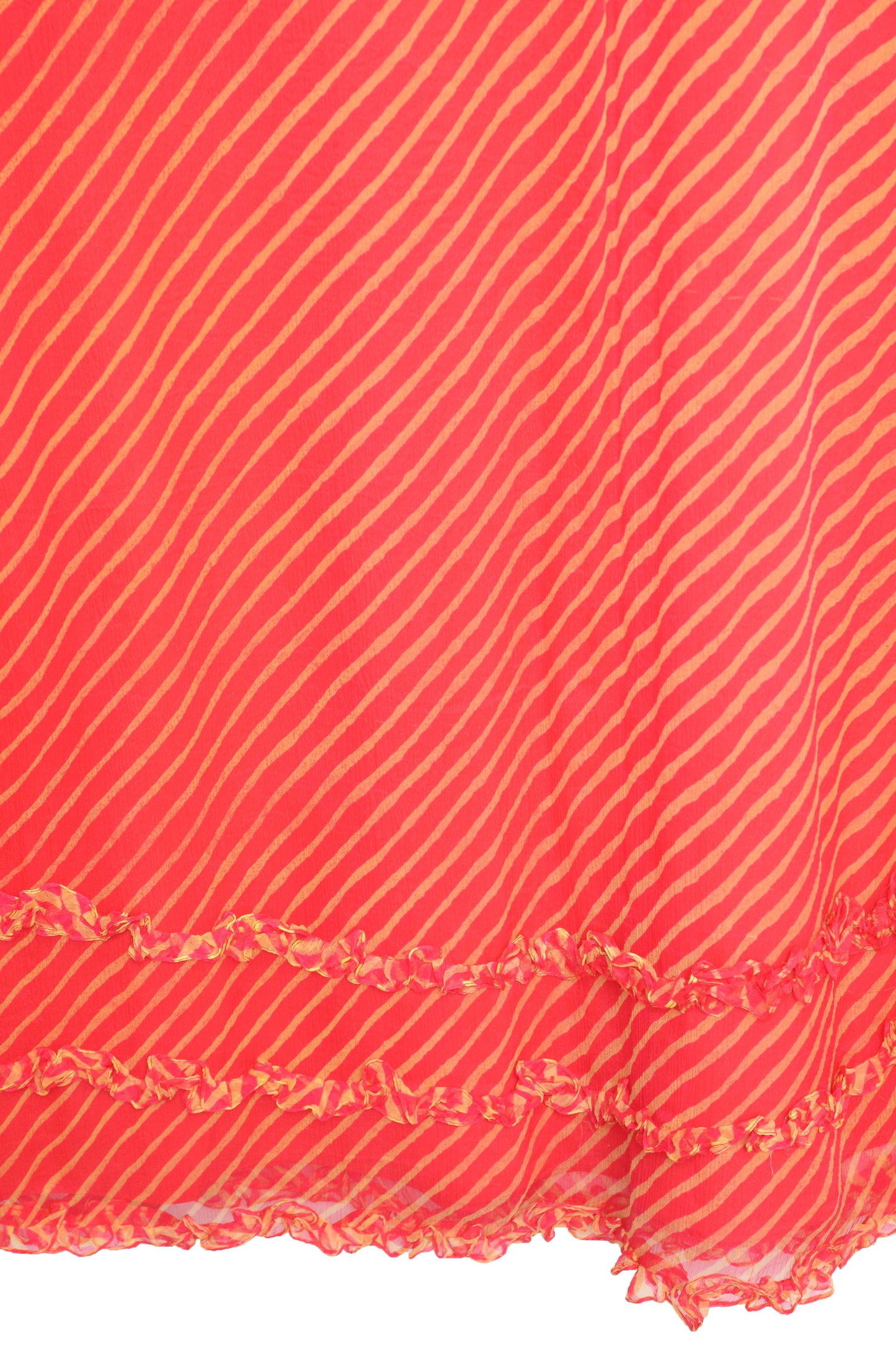 Striped Ruffle Maxi Skirt