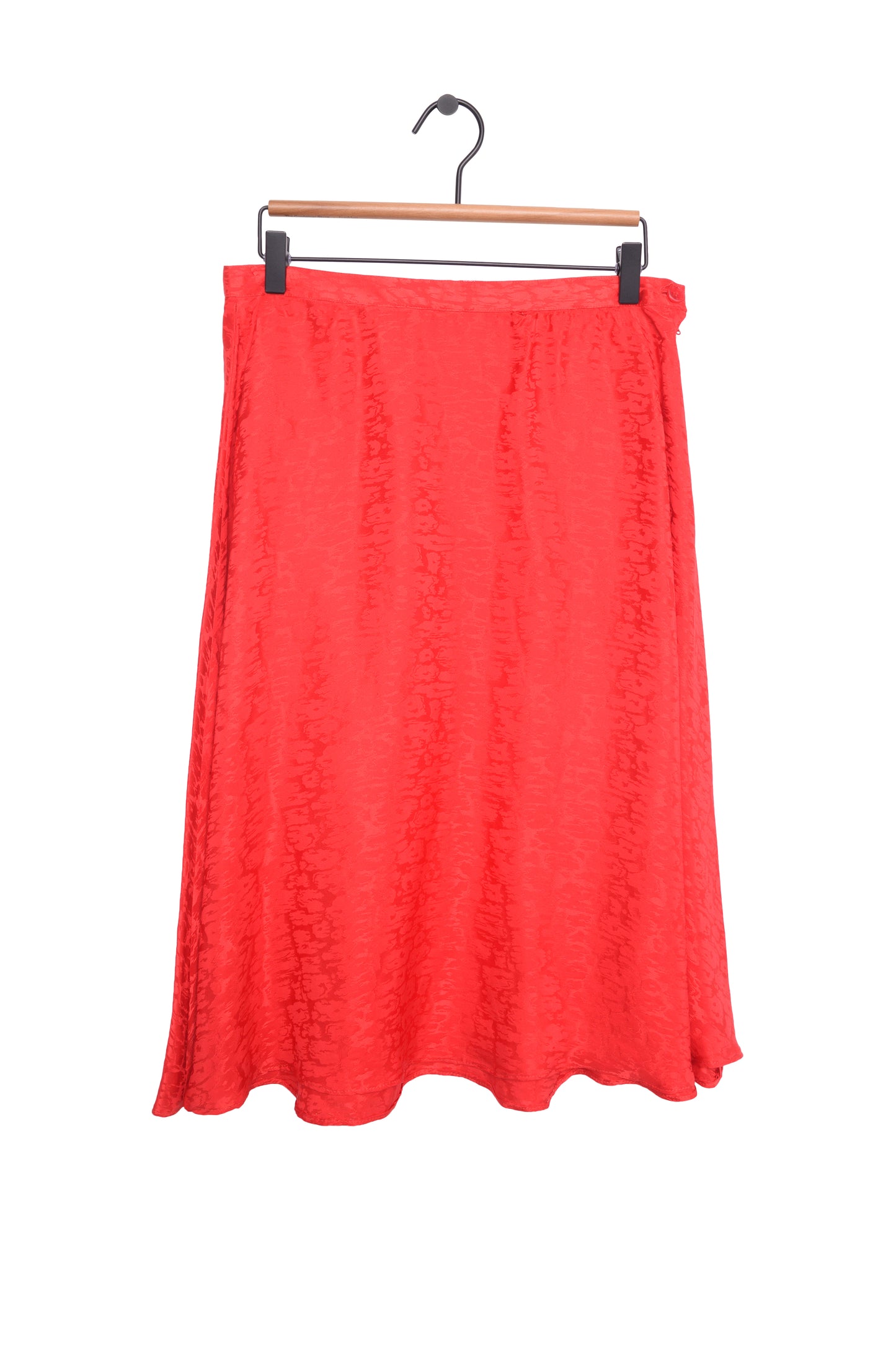 1990s Silk Leopard A-Line Skirt