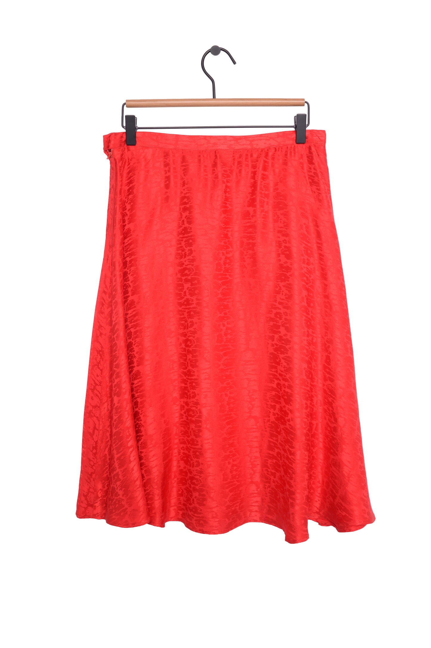 1990s Silk Leopard A-Line Skirt