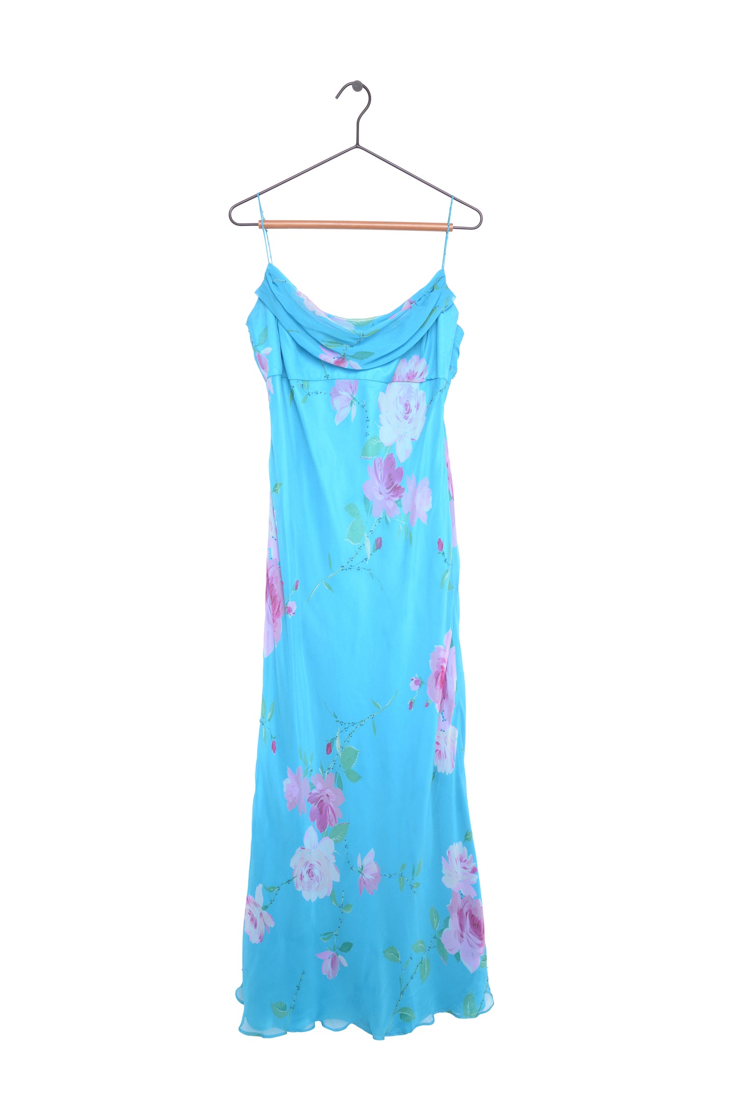 Y2K Silk Floral Maxi Dress