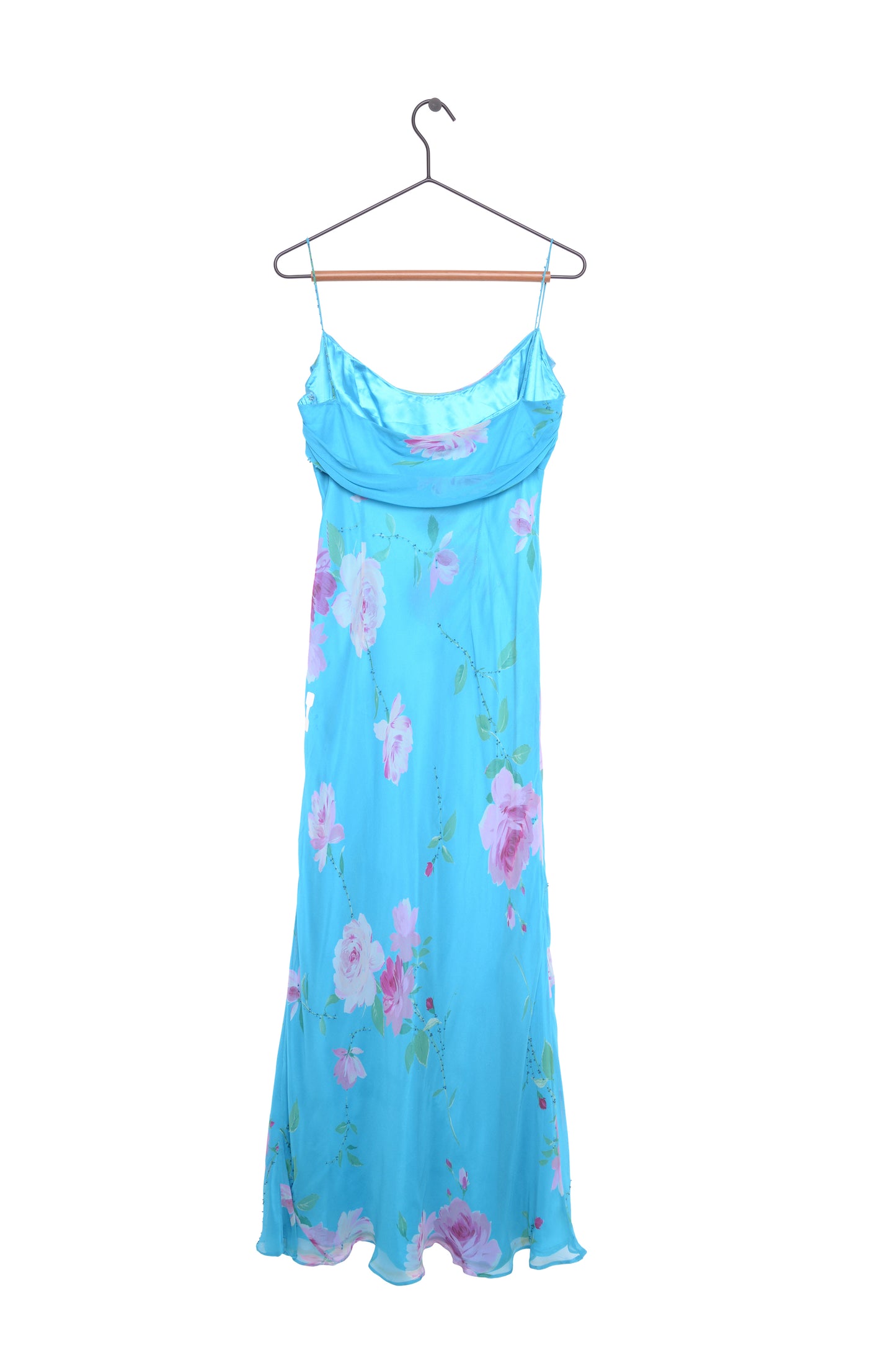 Y2K Silk Floral Maxi Dress