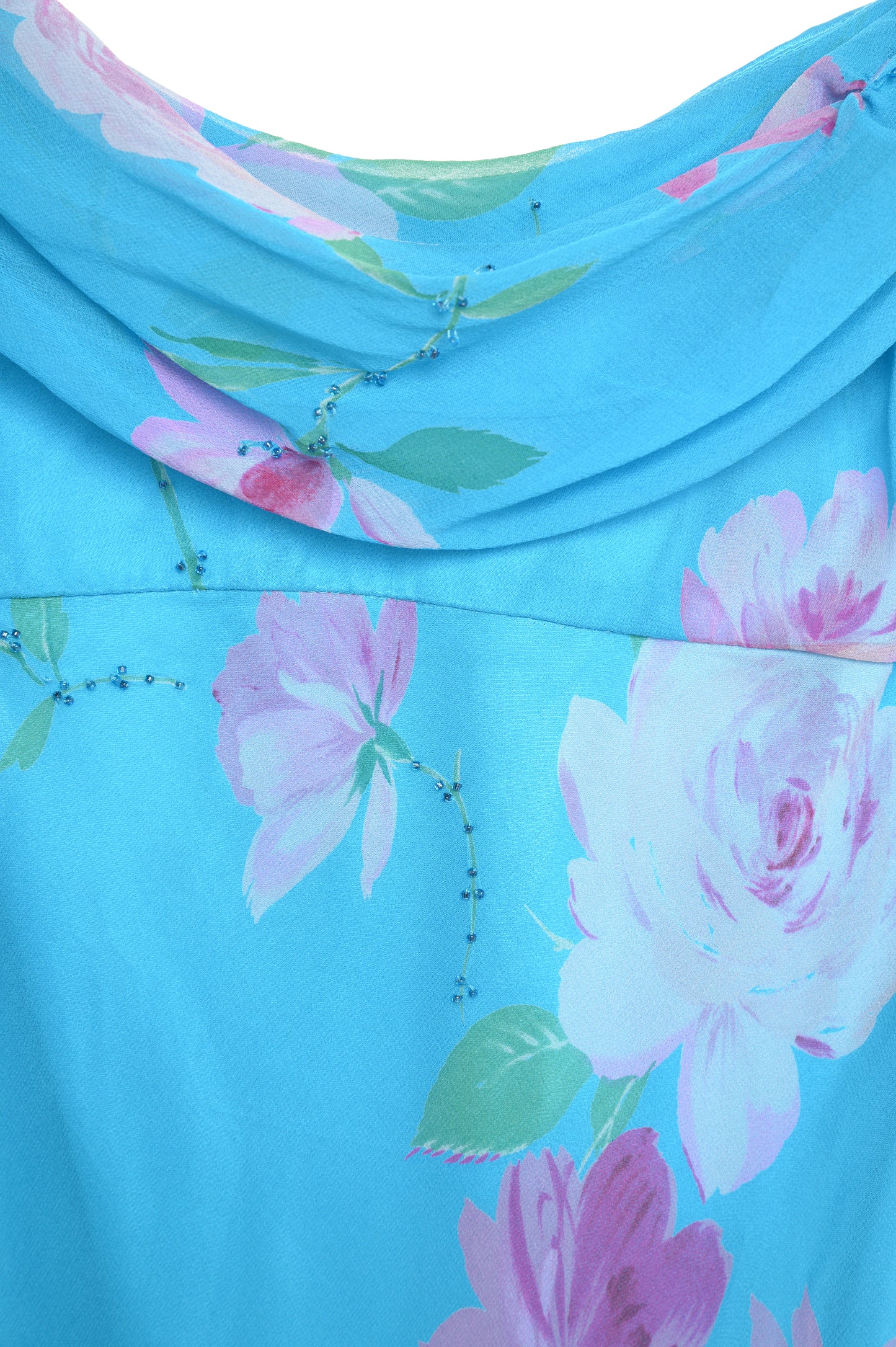 Y2K Silk Floral Maxi Dress