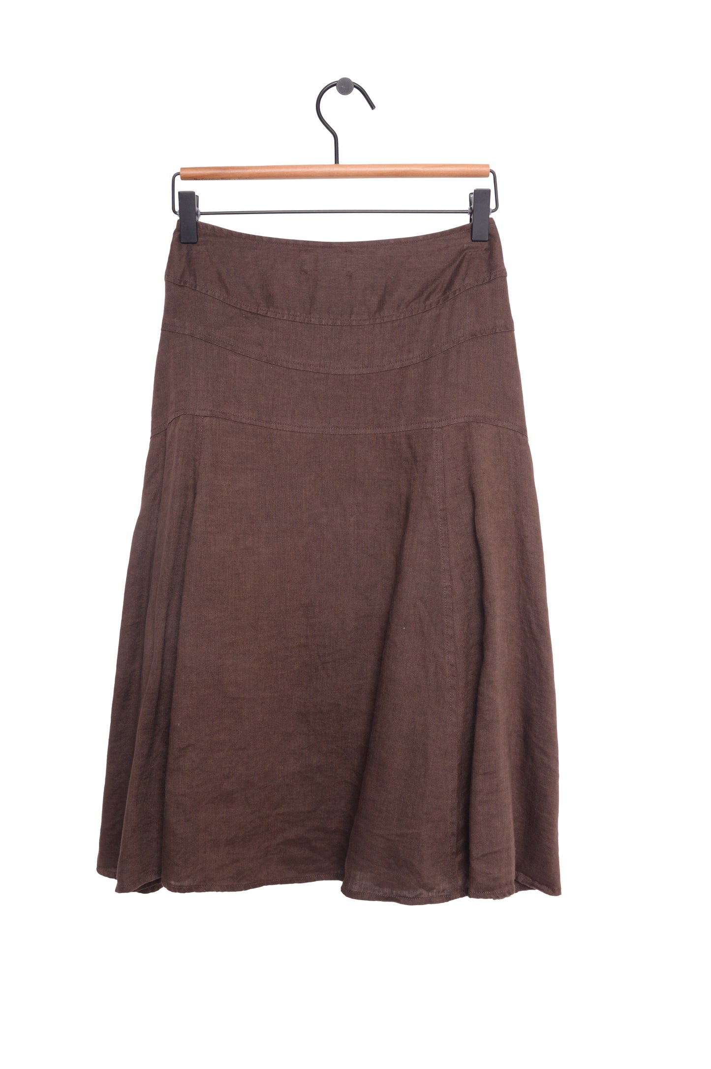 Y2K Linen Midi Skirt