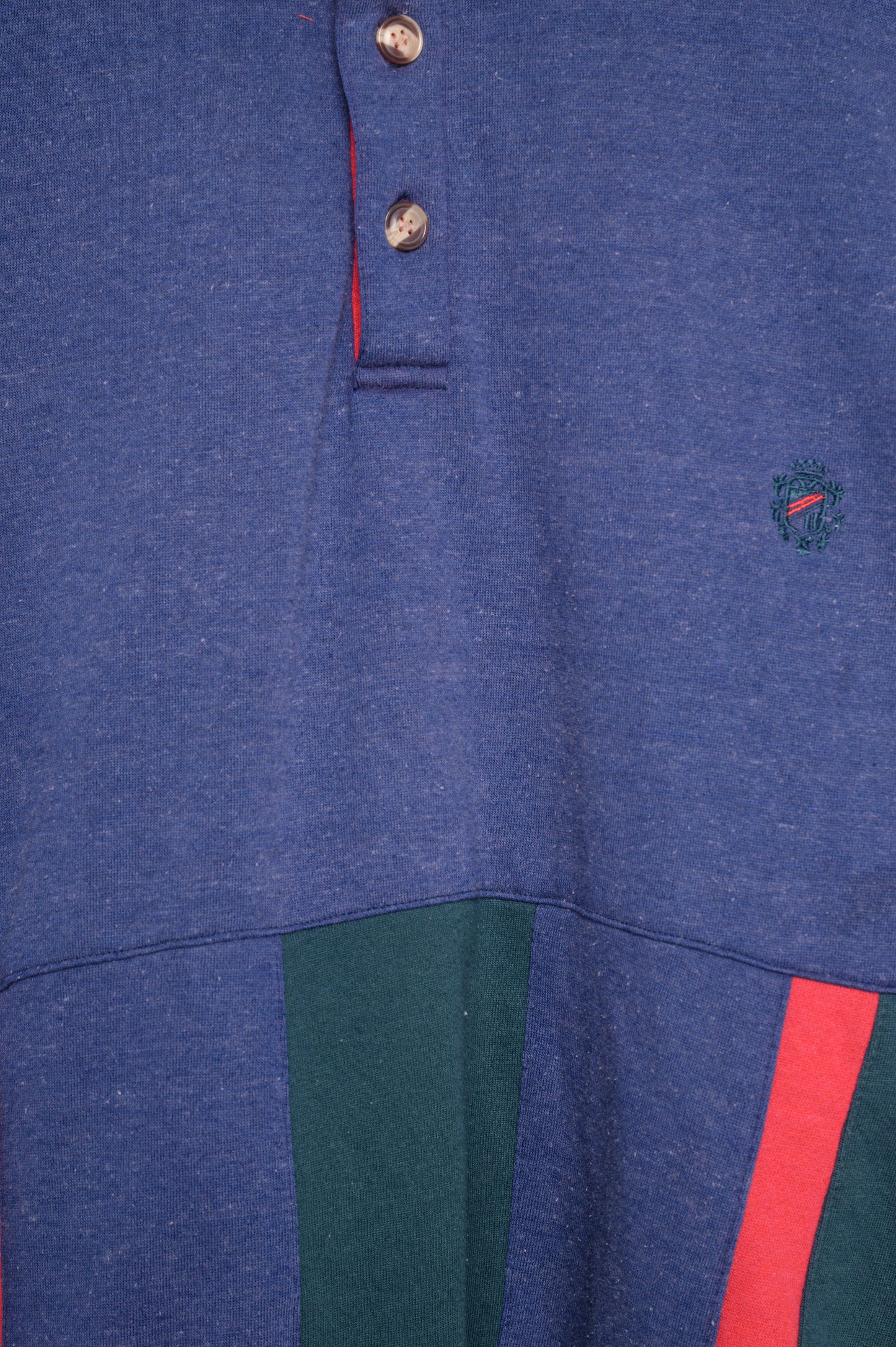 1980s Colorblock Collared Sweatshirt