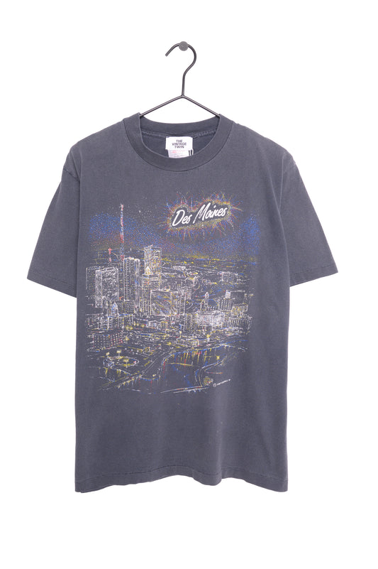 1990 Faded Des Moines Tee USA