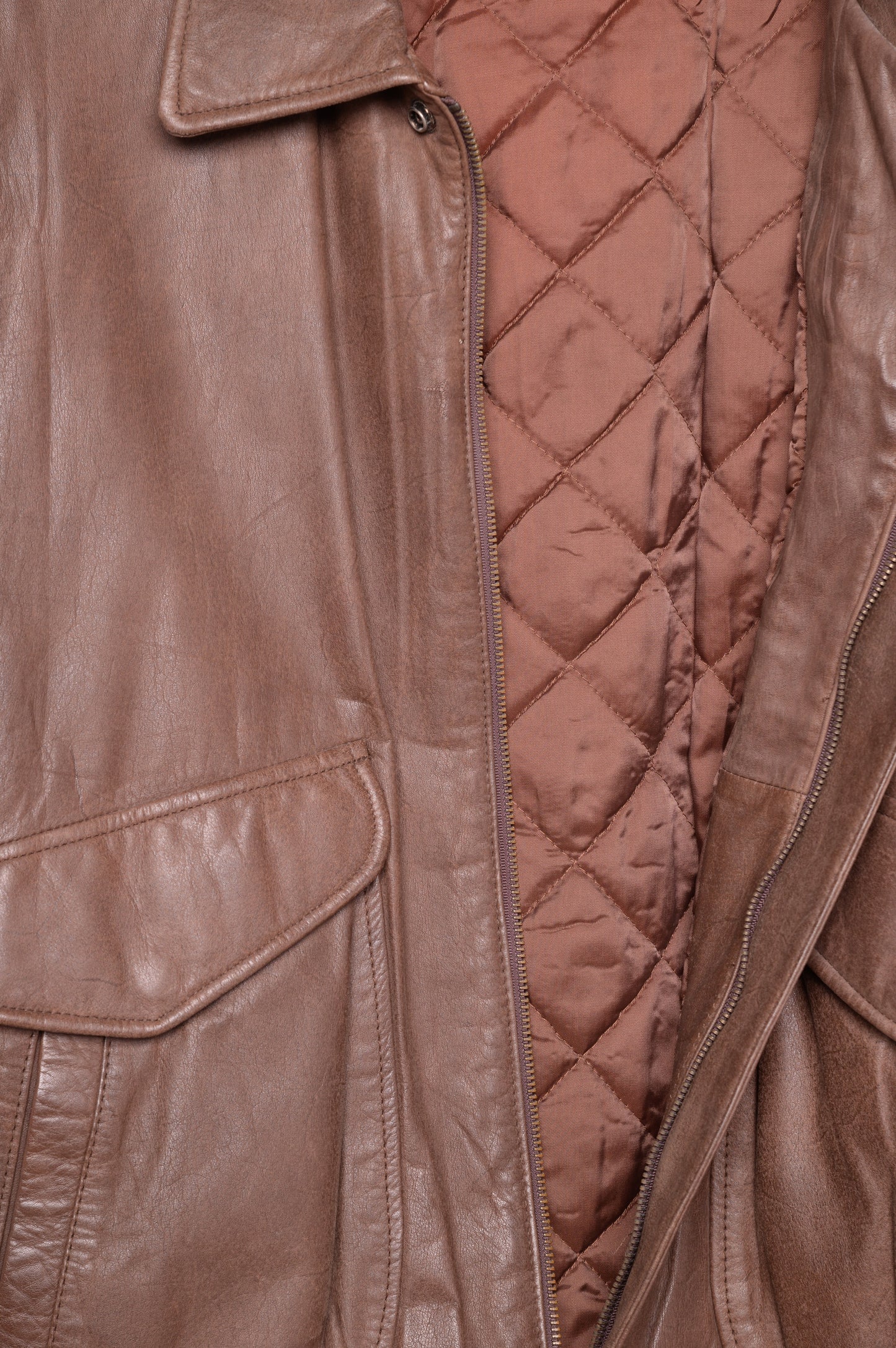Soft Leather Bomber Jacket