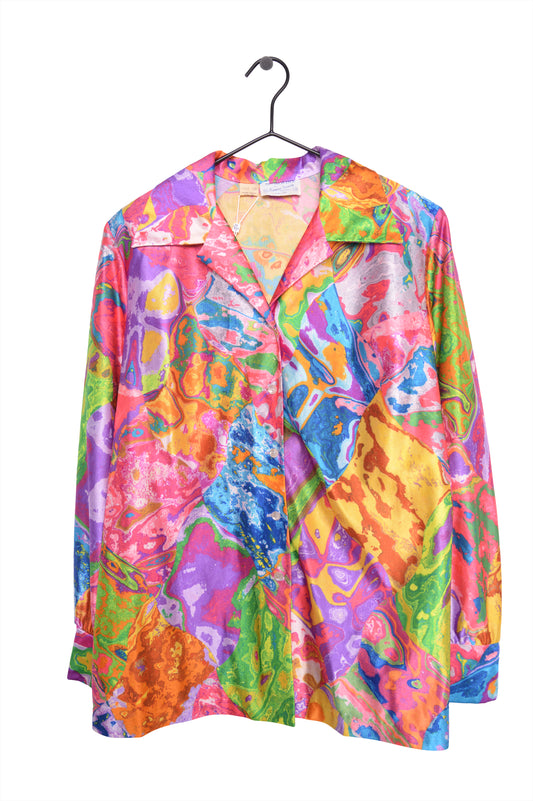 1970s Psychedelic Button Top