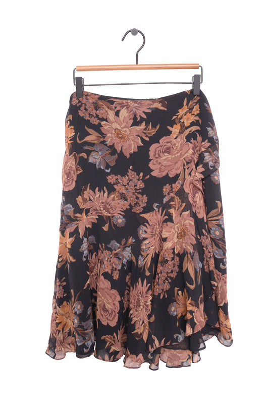 Ralph Lauren Floral Silk Midi Skirt