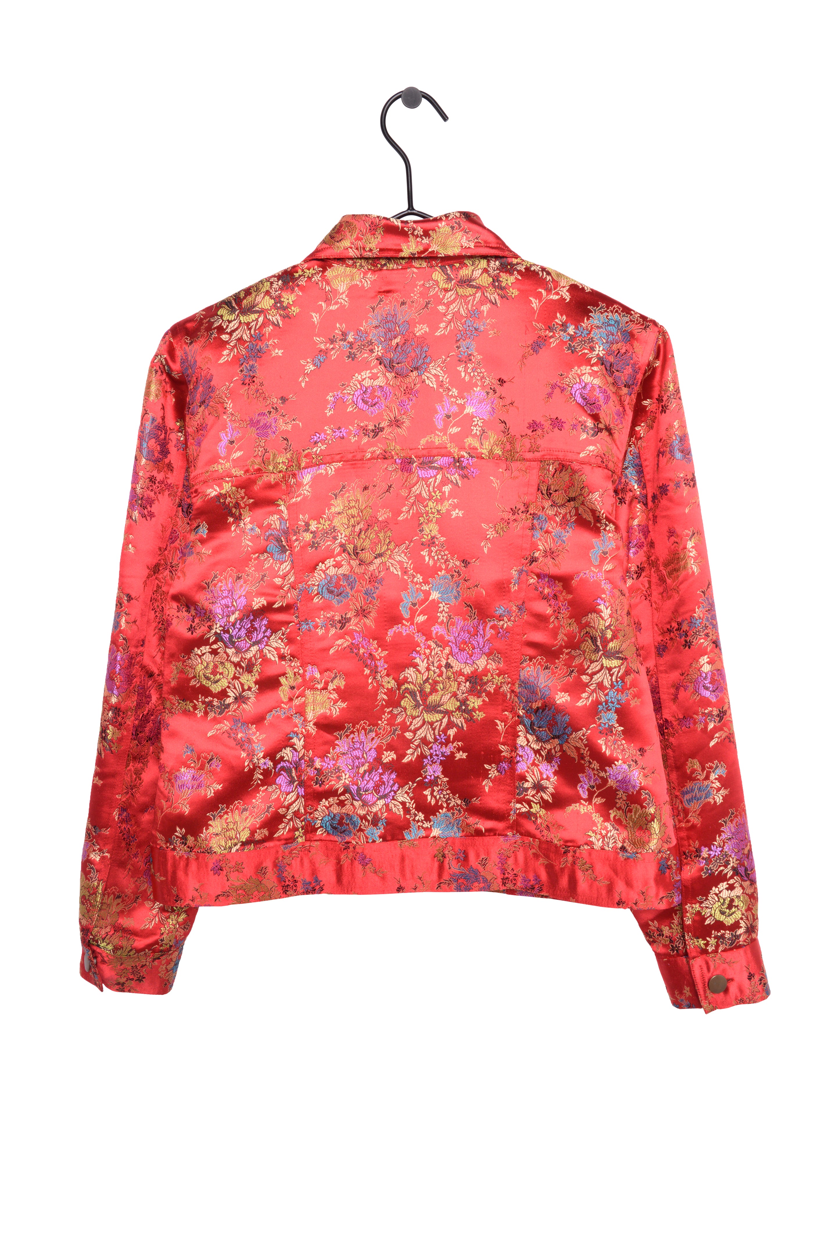 ANDREE BY UNIT / SAVANNA Floral Embroidered Denim Jacket – Violet