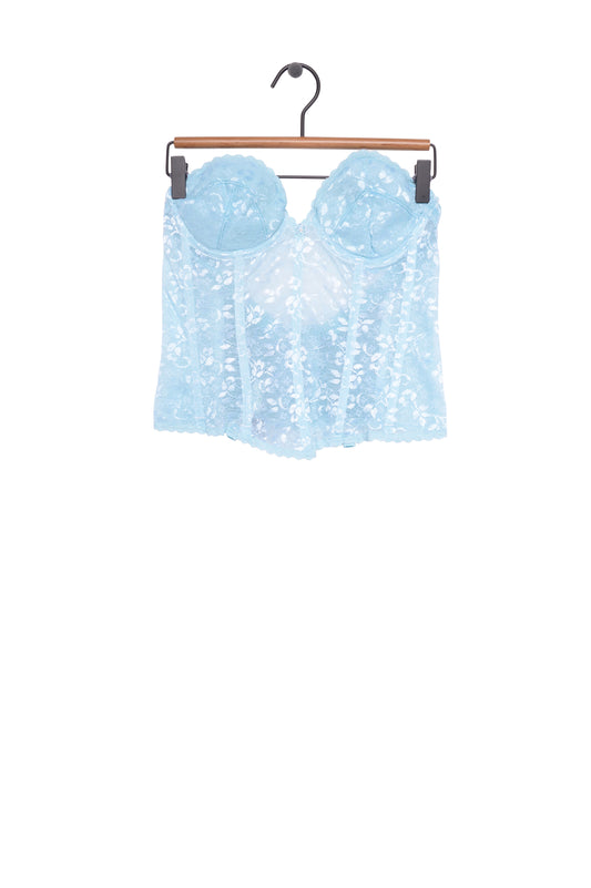 Hand-Dyed Lace Corset Top