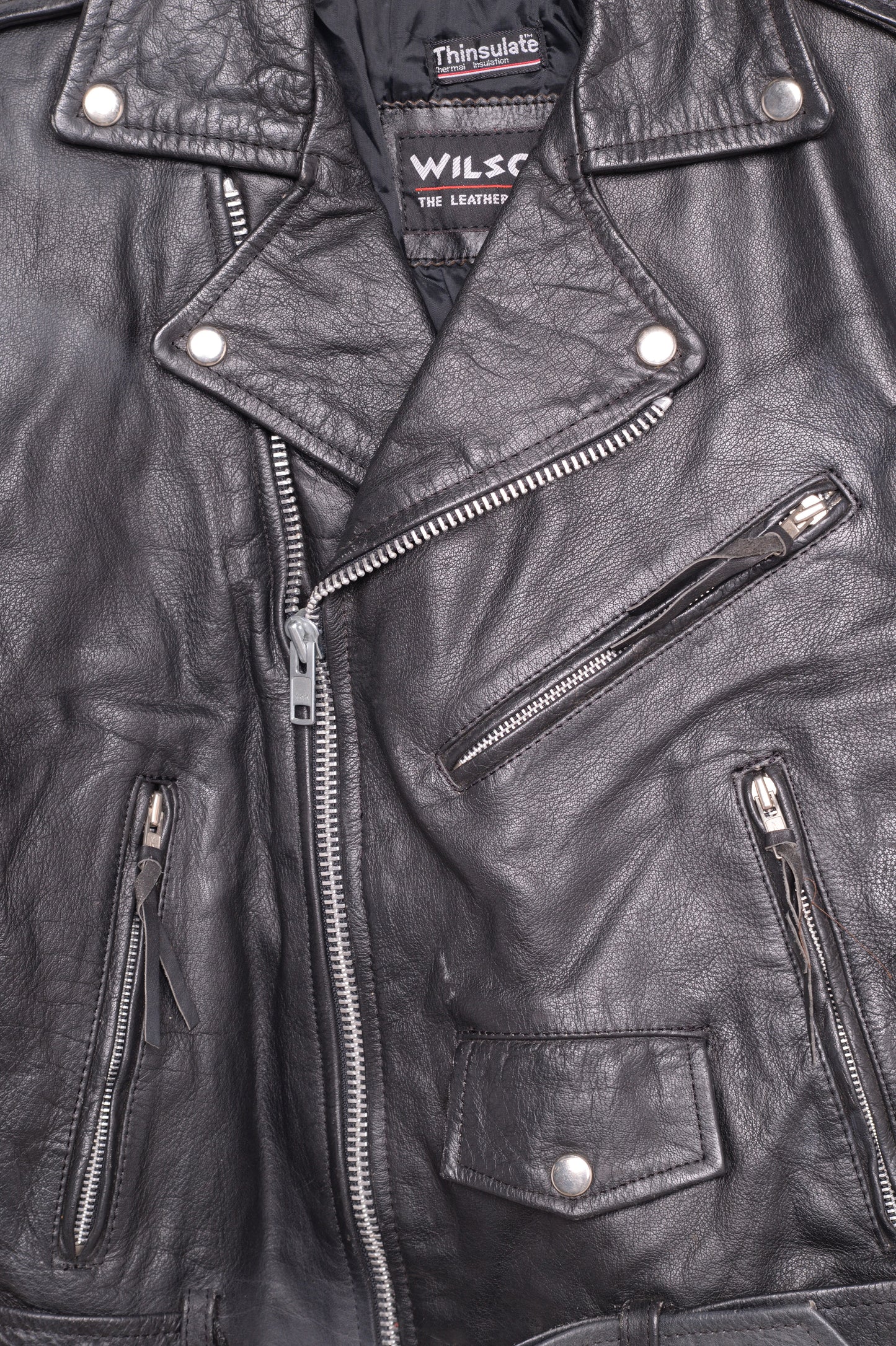 1980s Wilsons Leather Moto Jacket