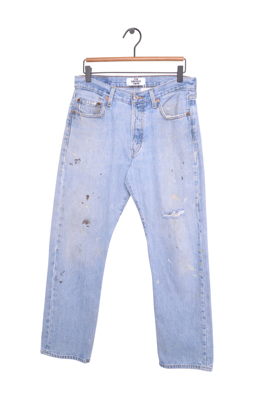 Faded Straight Levi's 501 Jeans 30W x 29L
