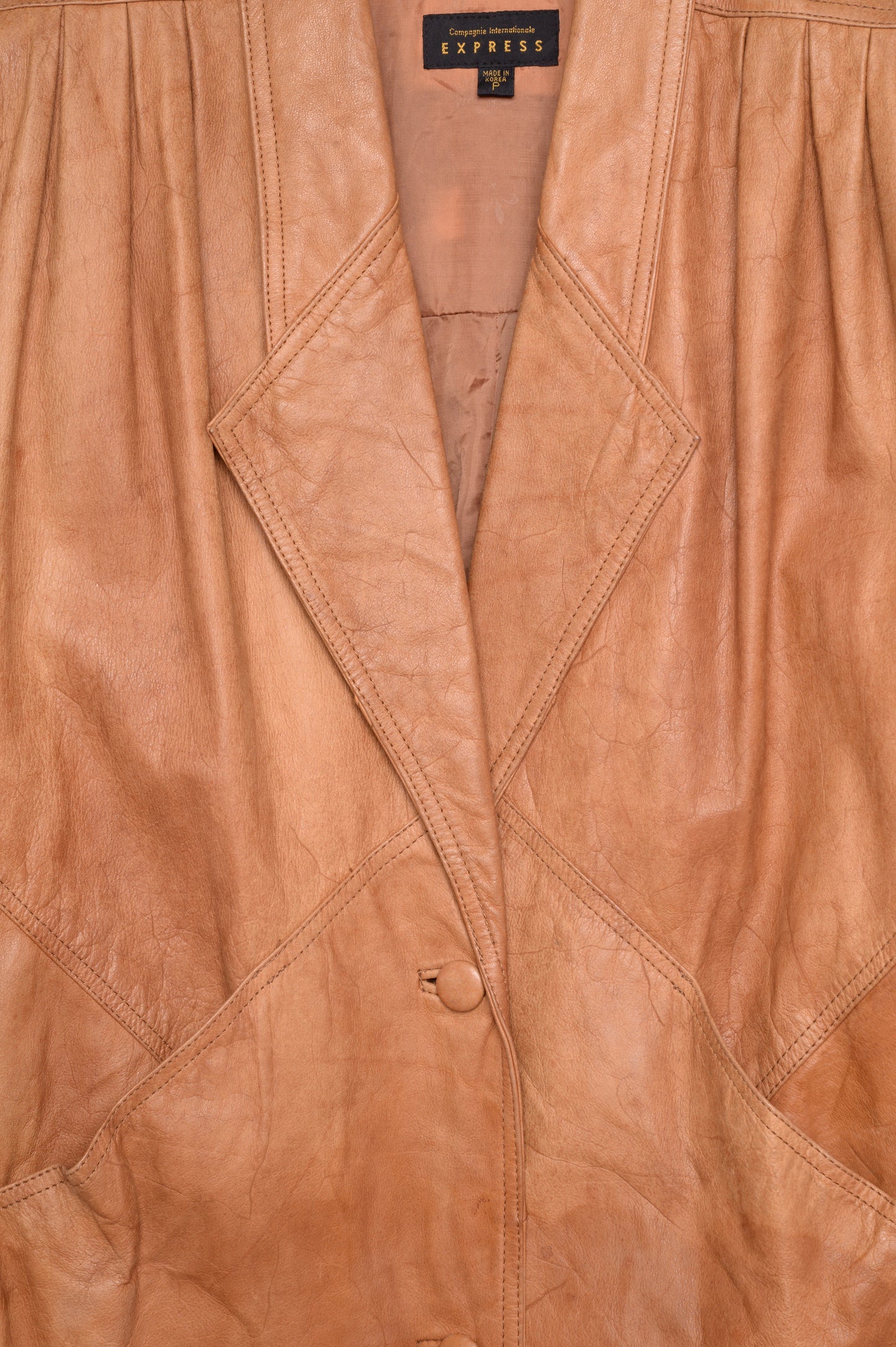 1980s Long Leather Jacket