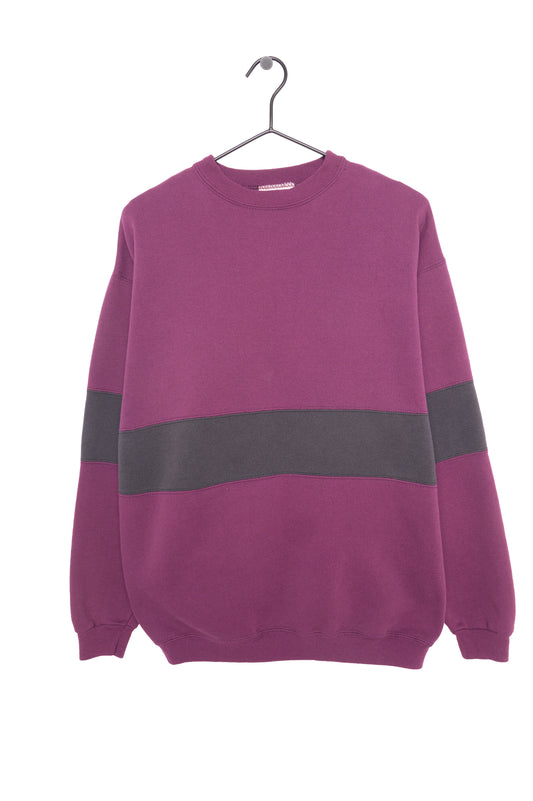 1990s Burgundy Colorblock Sweatshirt USA