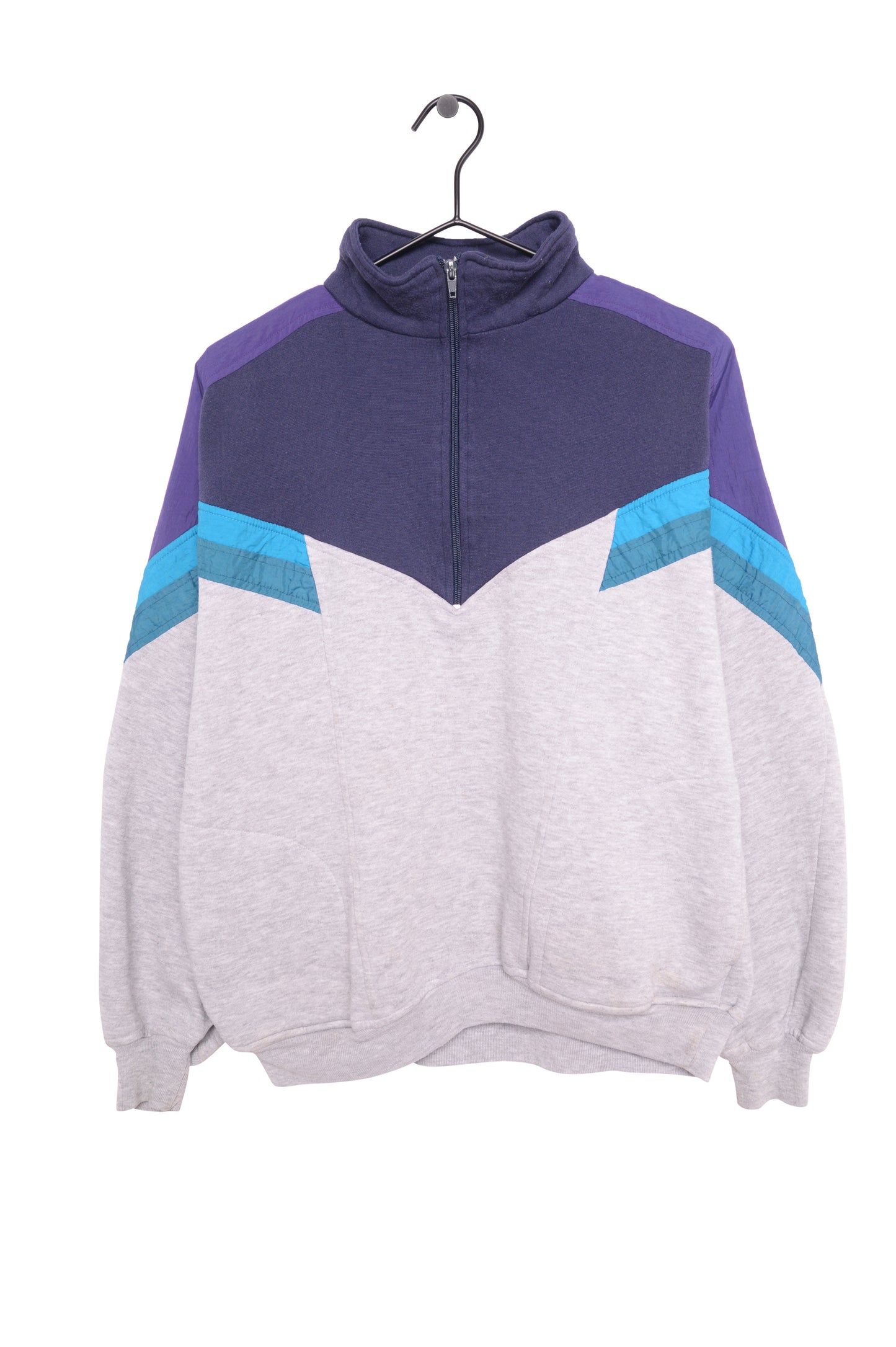 1980s Half-Zip Colorblock Sweatshirt