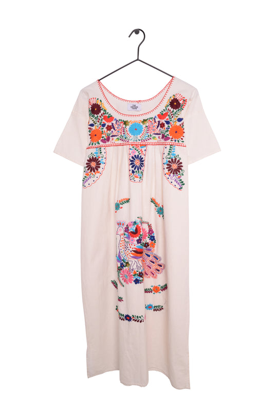 Embroidered Floral Midi Dress